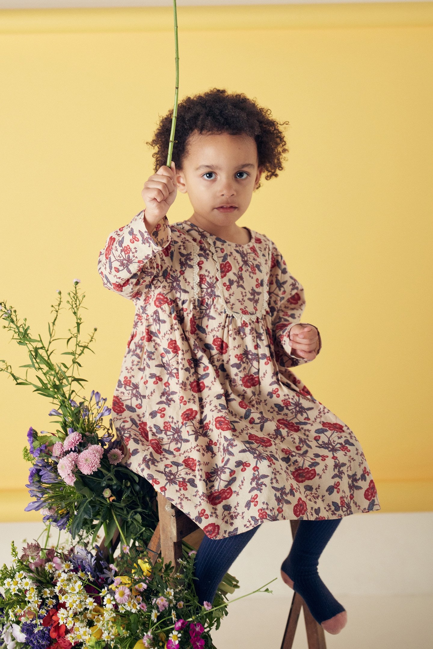 DRESS ROULOTTA CREAM POPPIES 1
