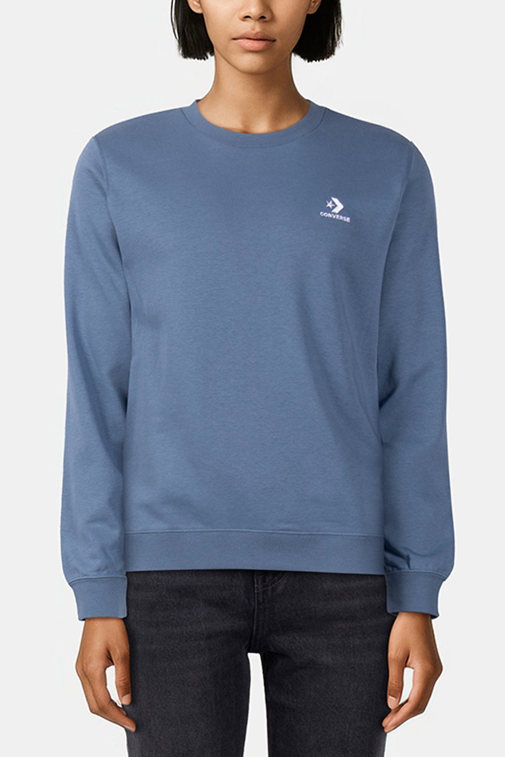 CONVERSE GO-TO EMBROIDERED STAR CHEVRON STANDARD-FIT CREW SW 2