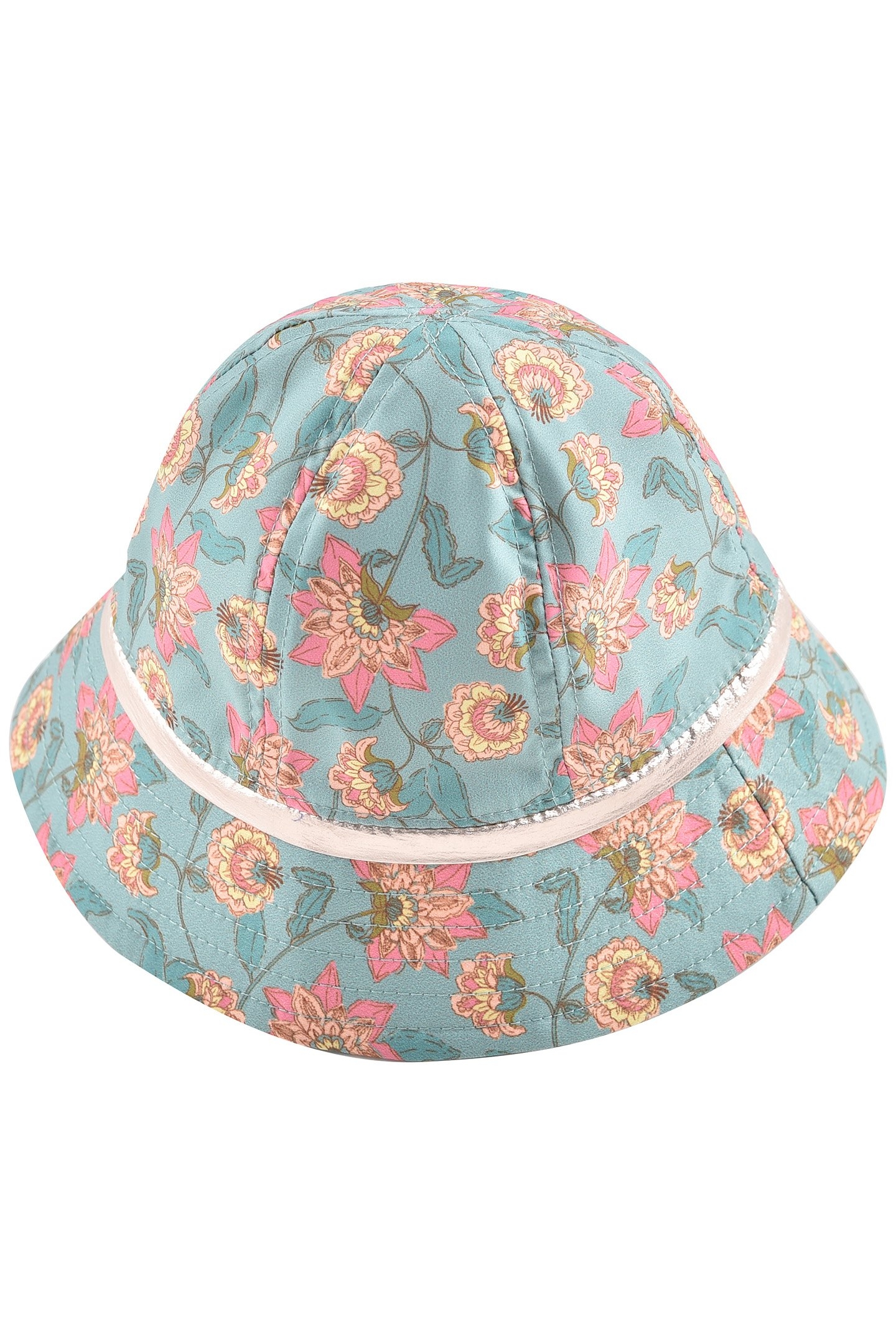 RAIN HAT GRANIMA TURQUOISE FLOWERS 3