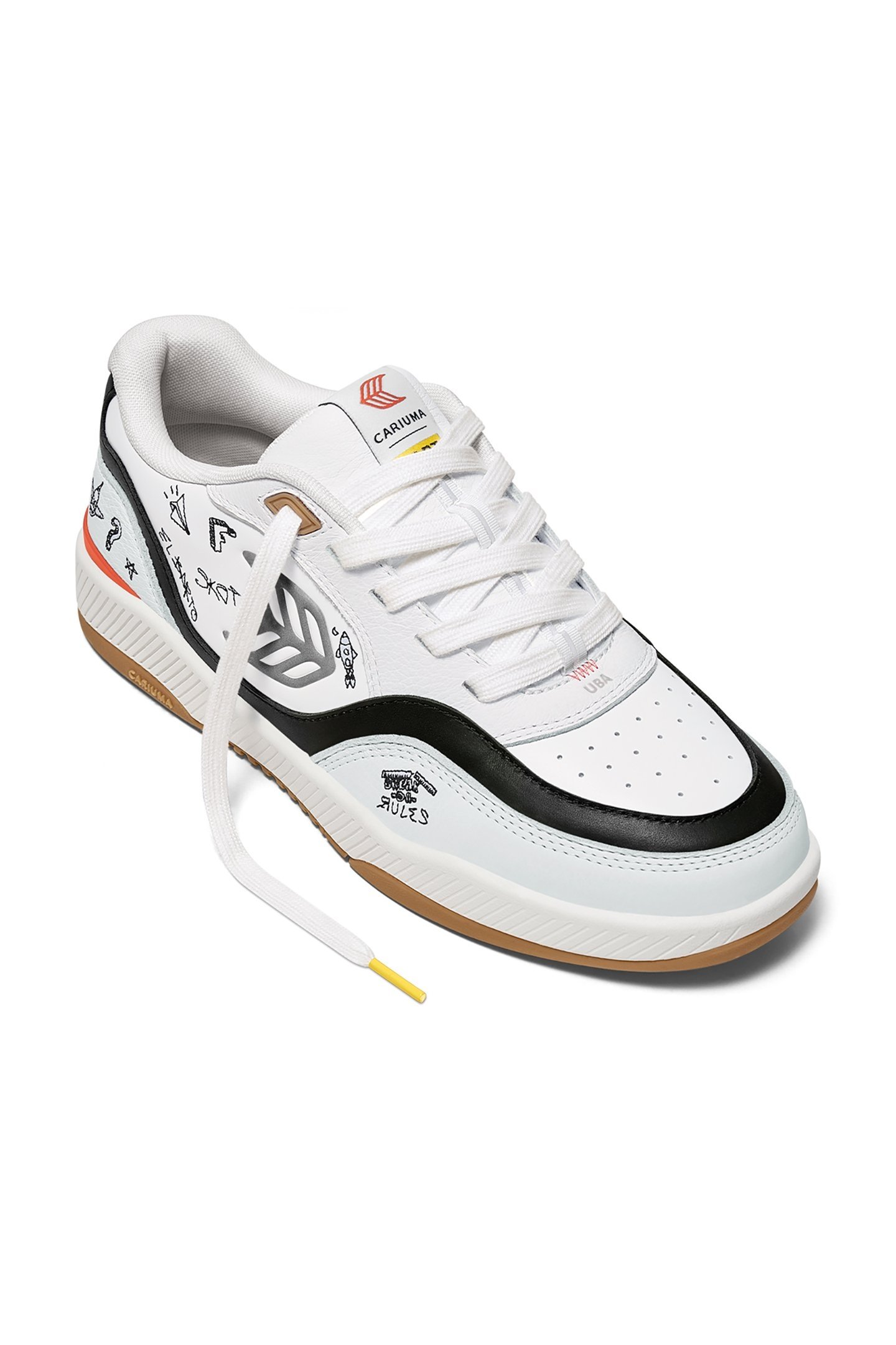 SIMPSONS UBA WHITE LEATHER BART SKATEBOARD SNEAKER 2