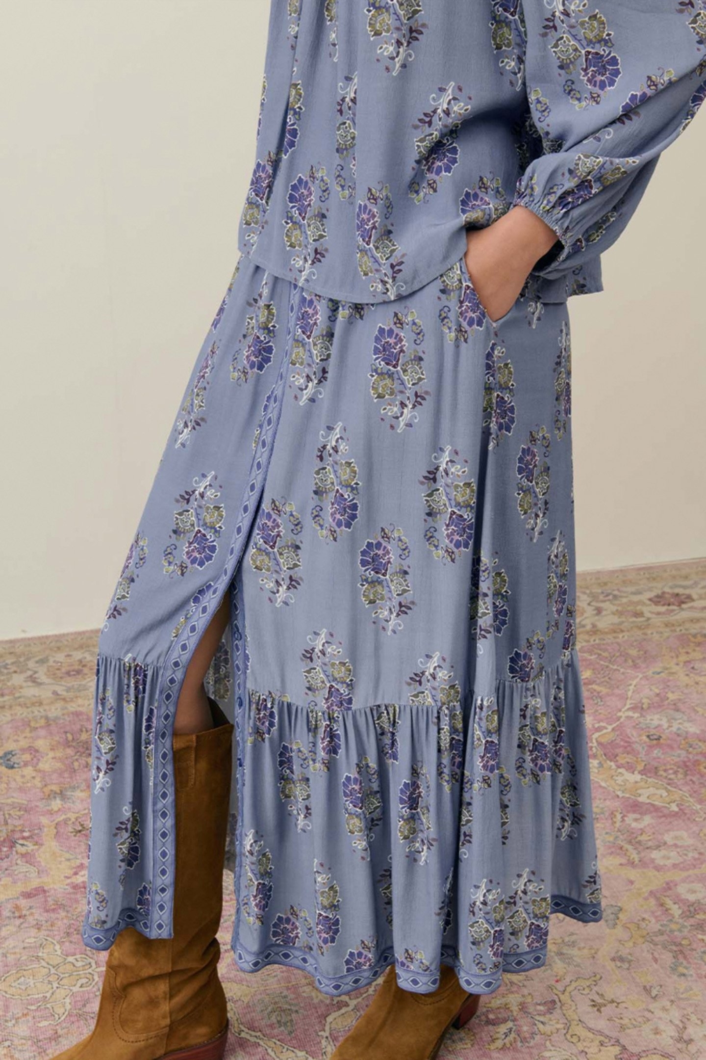 SKIRT AZALEA CLOUDY BLUE BOUQUETS 1