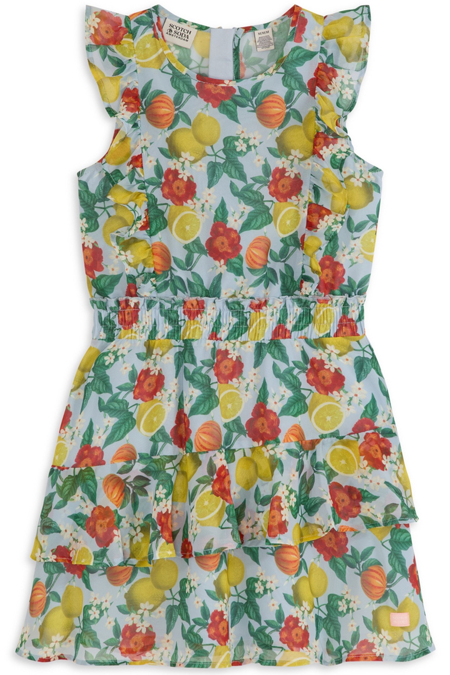 BIG GIRLS S&S DRESS & VEST SET SKY/PEWTER 4