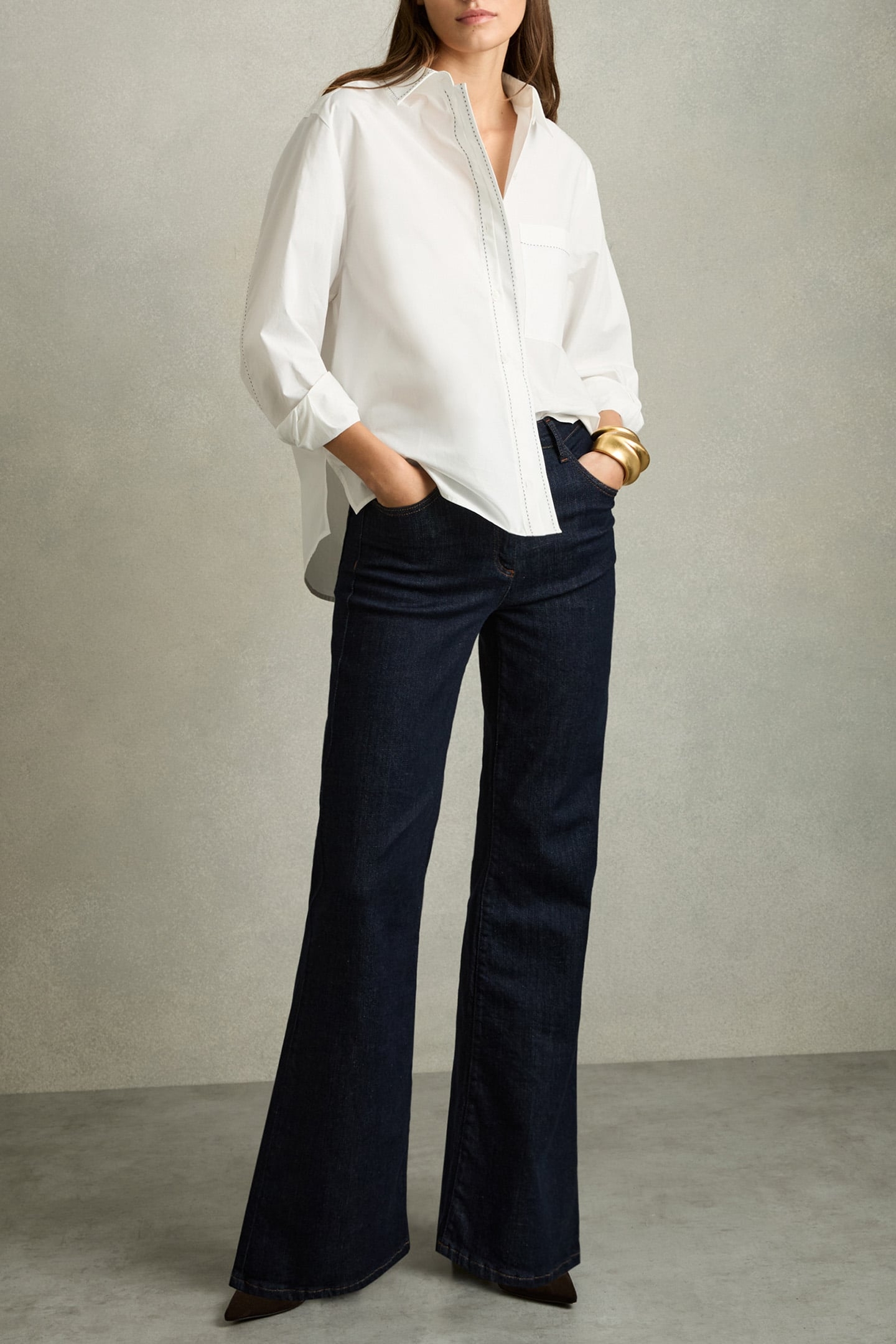 SOFIA STAB STITCH SHIRT WHITE 2