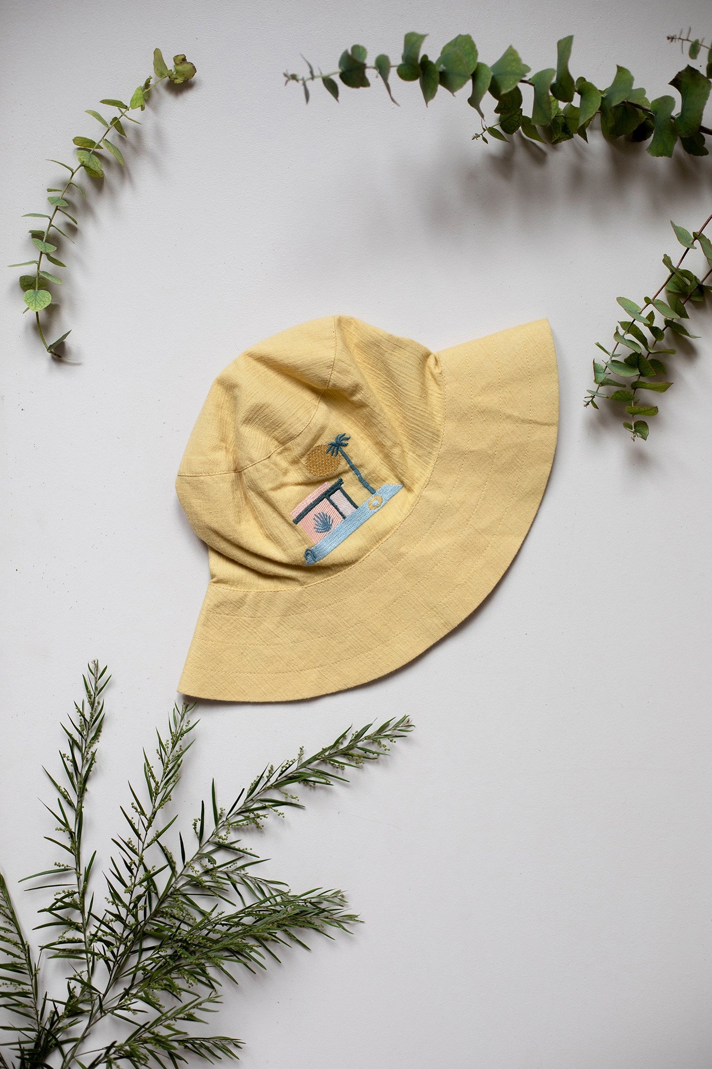 SUN HAT AFIR HONEY/WHITE HAWAII 6