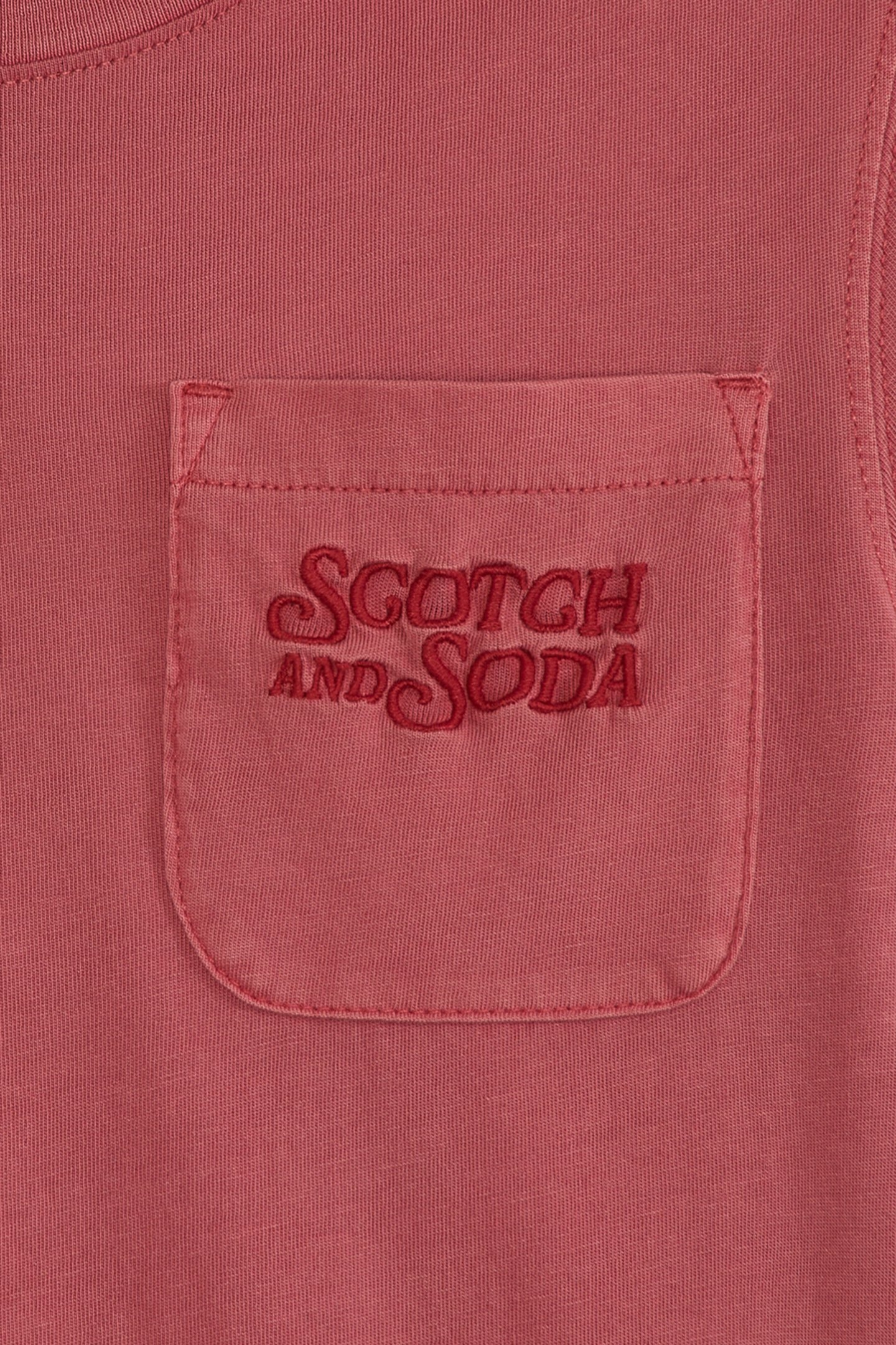 BOYS GARMENT WASH TEE LT PASTEL RED 3