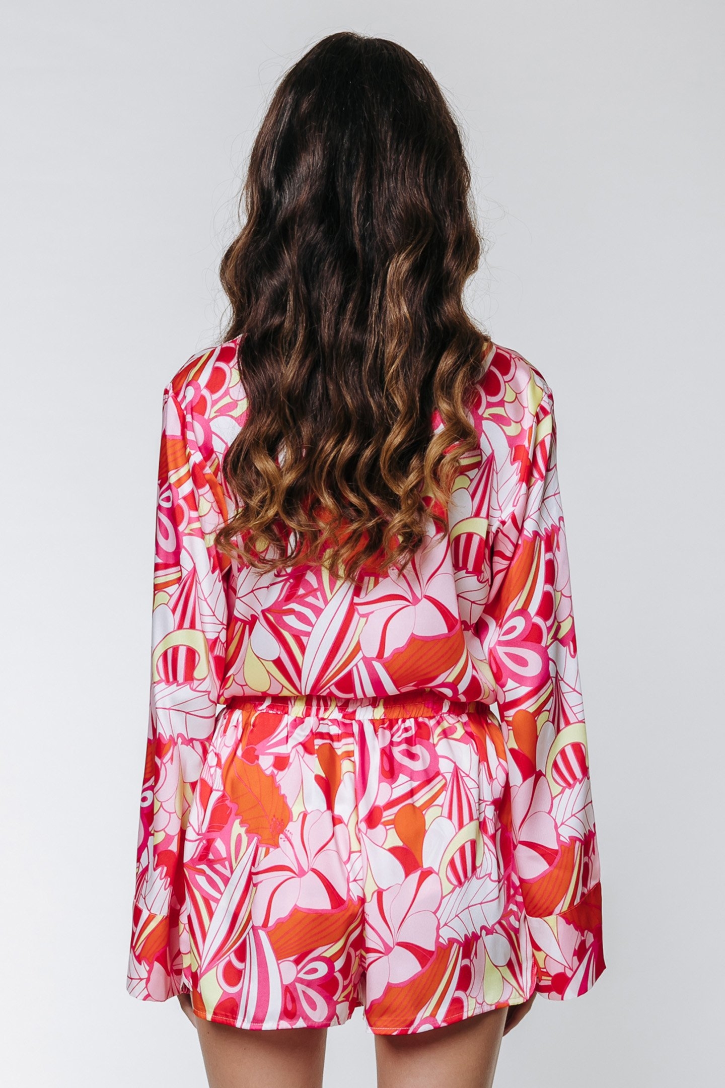 TIA BIG FLOWER KIMONO SLEEVE BLOUSE MULTICOLOR 2