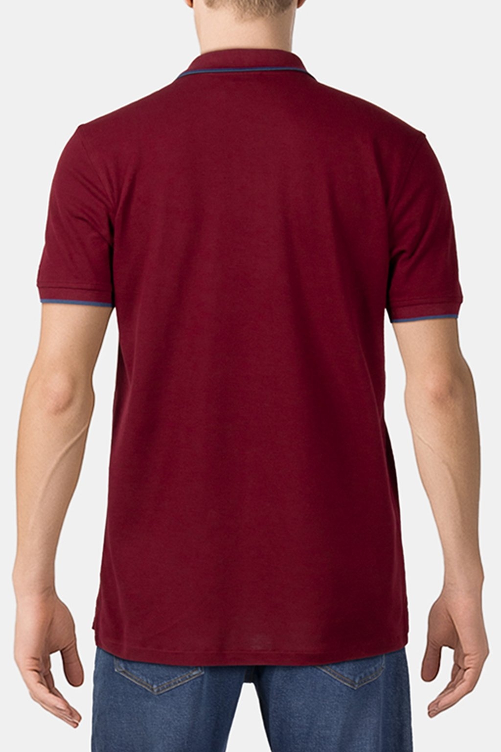 REG POLO SS ZEB BADGE BURGUNDY/BORDE 2