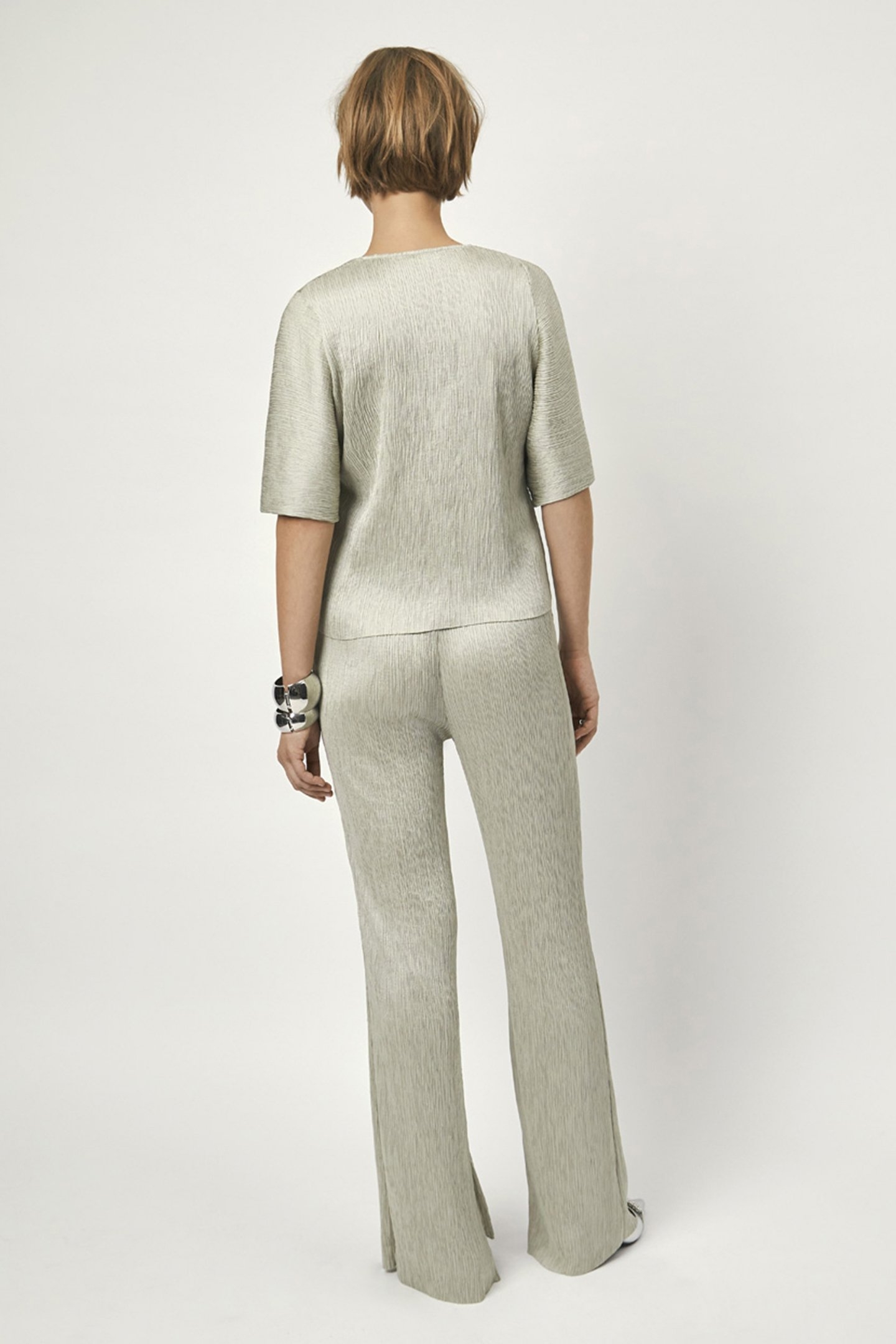 CHAZELLE PLEATED PANTS MATCHA 2