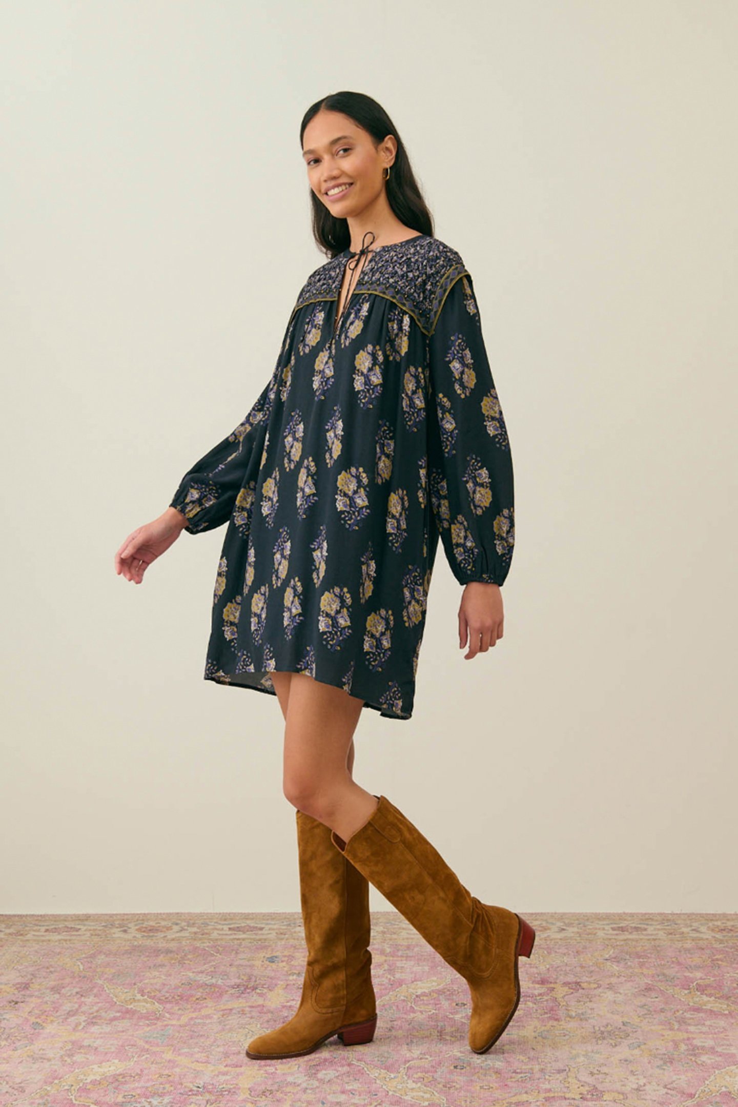 DRESS LAURETTE BLUE NIGHT BOUQUETS 1