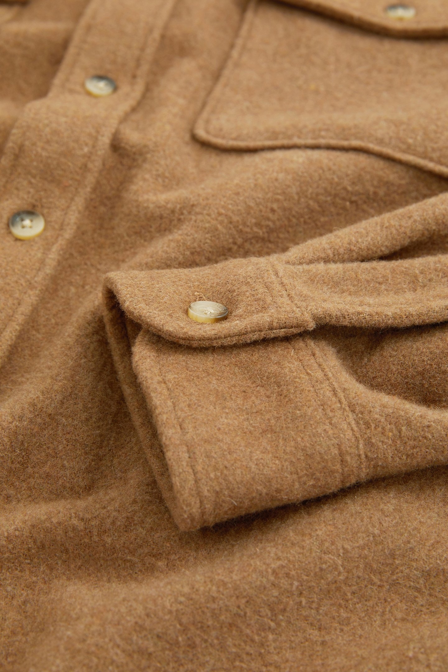 DEMARI LS TWIN POCKET WOOL OVERSHIRT CAMEL 7