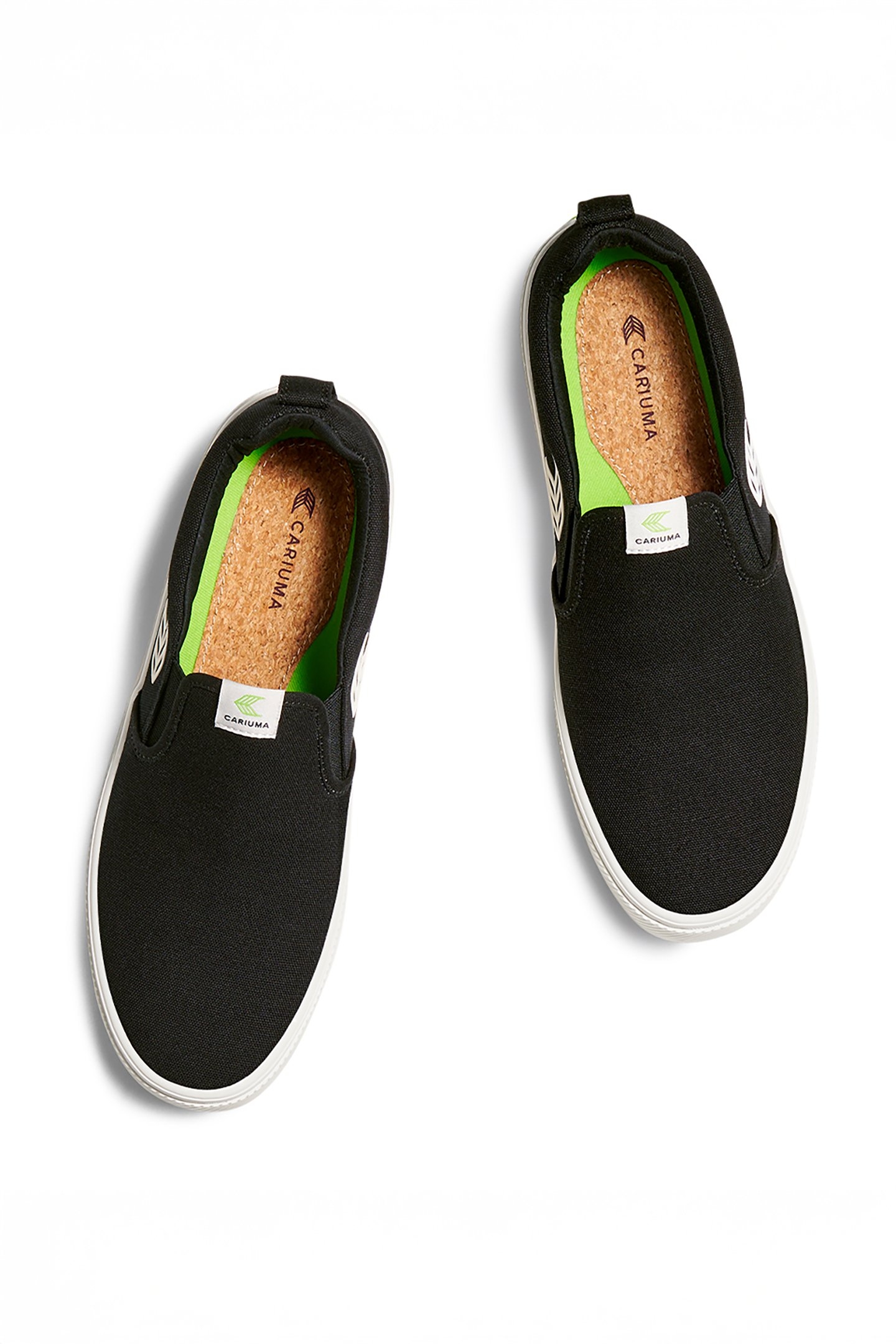 SLIP-ON BLACK CANVAS OFF-WHITE LOGO SNEAKER 3