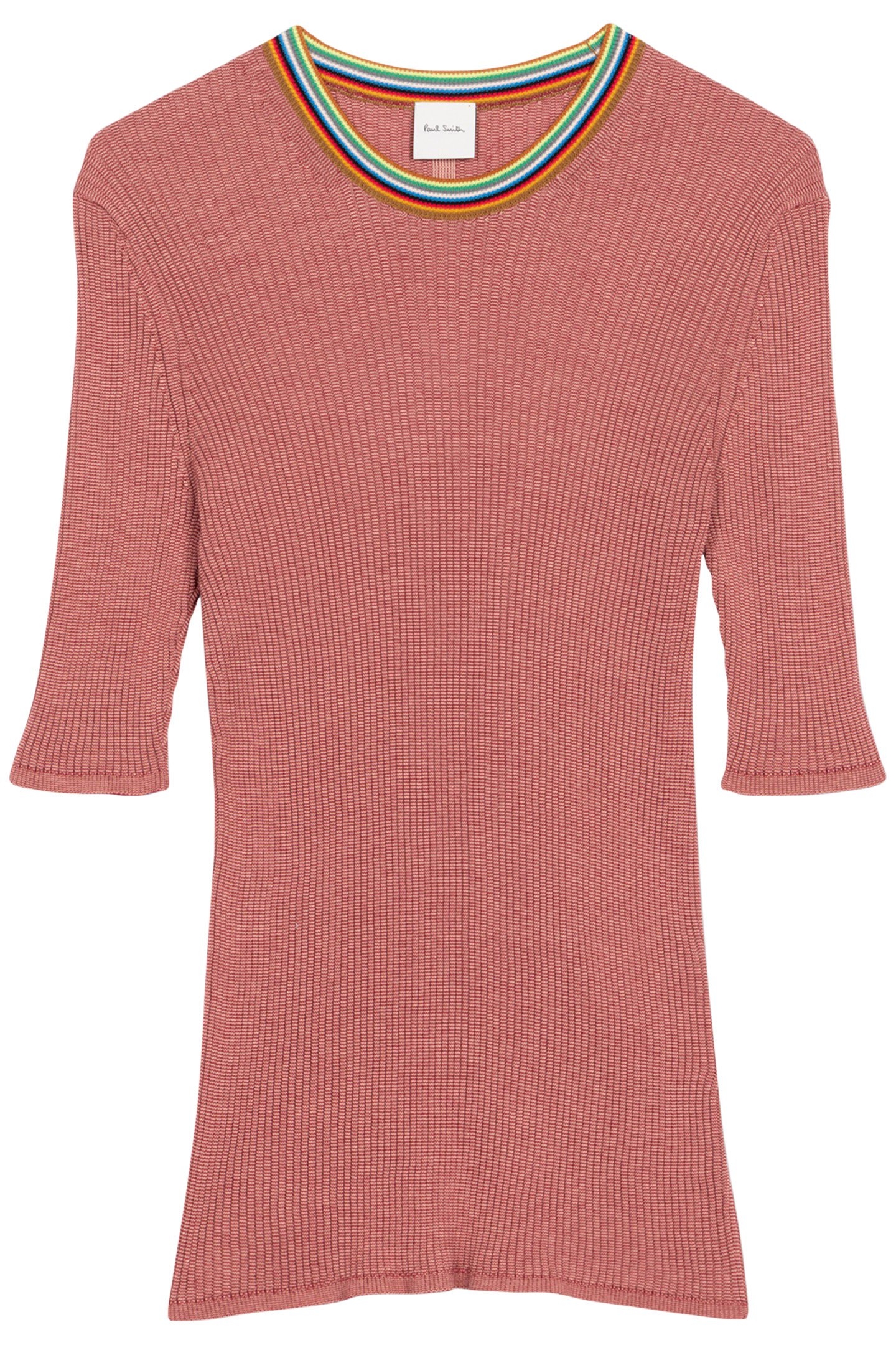 KNITTED SS SWEATER CREW NECK CORAL RED 4