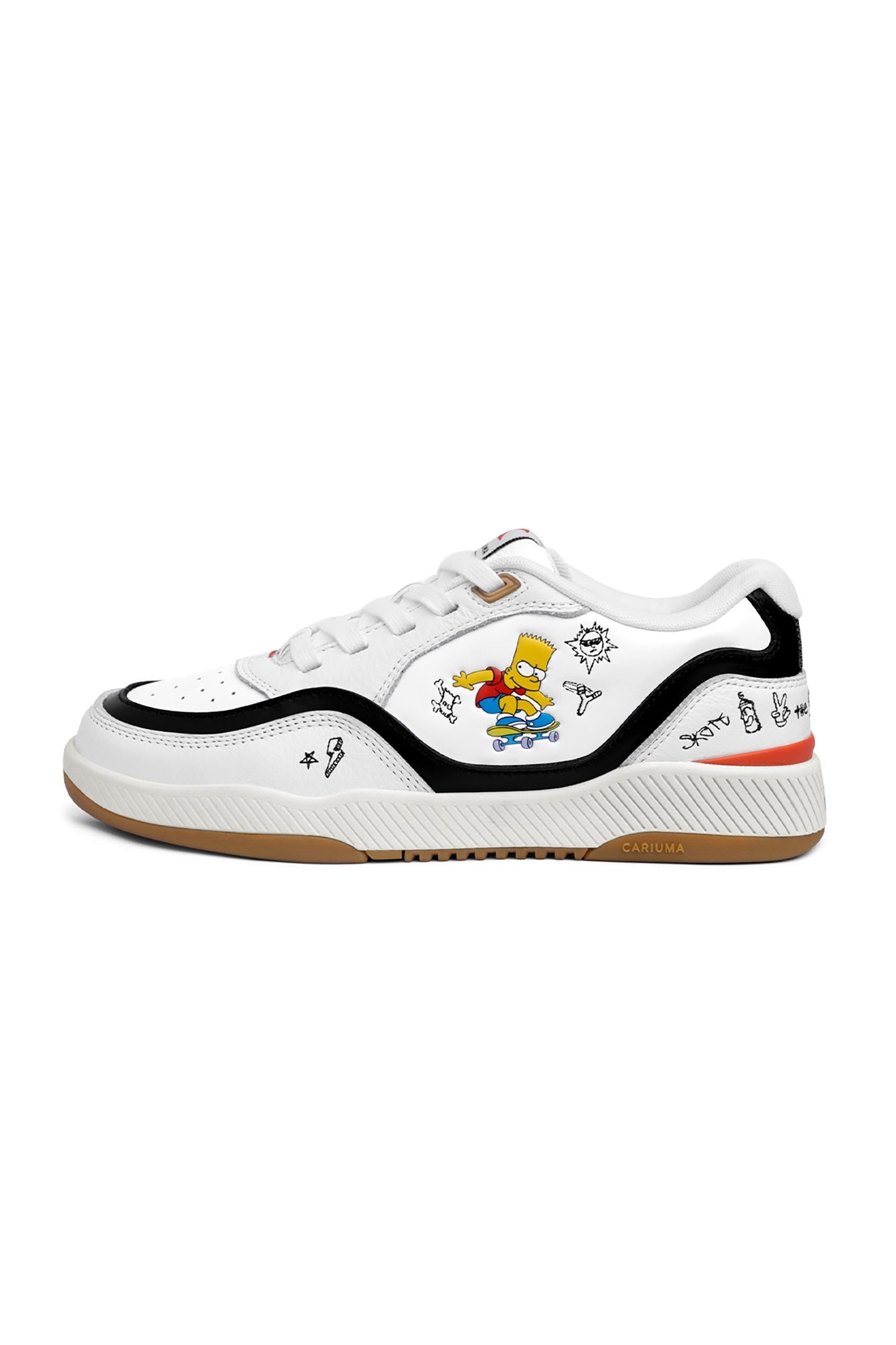 SIMPSONS UBA WHITE LEATHER BART SKATEBOARD SNEAKER 7