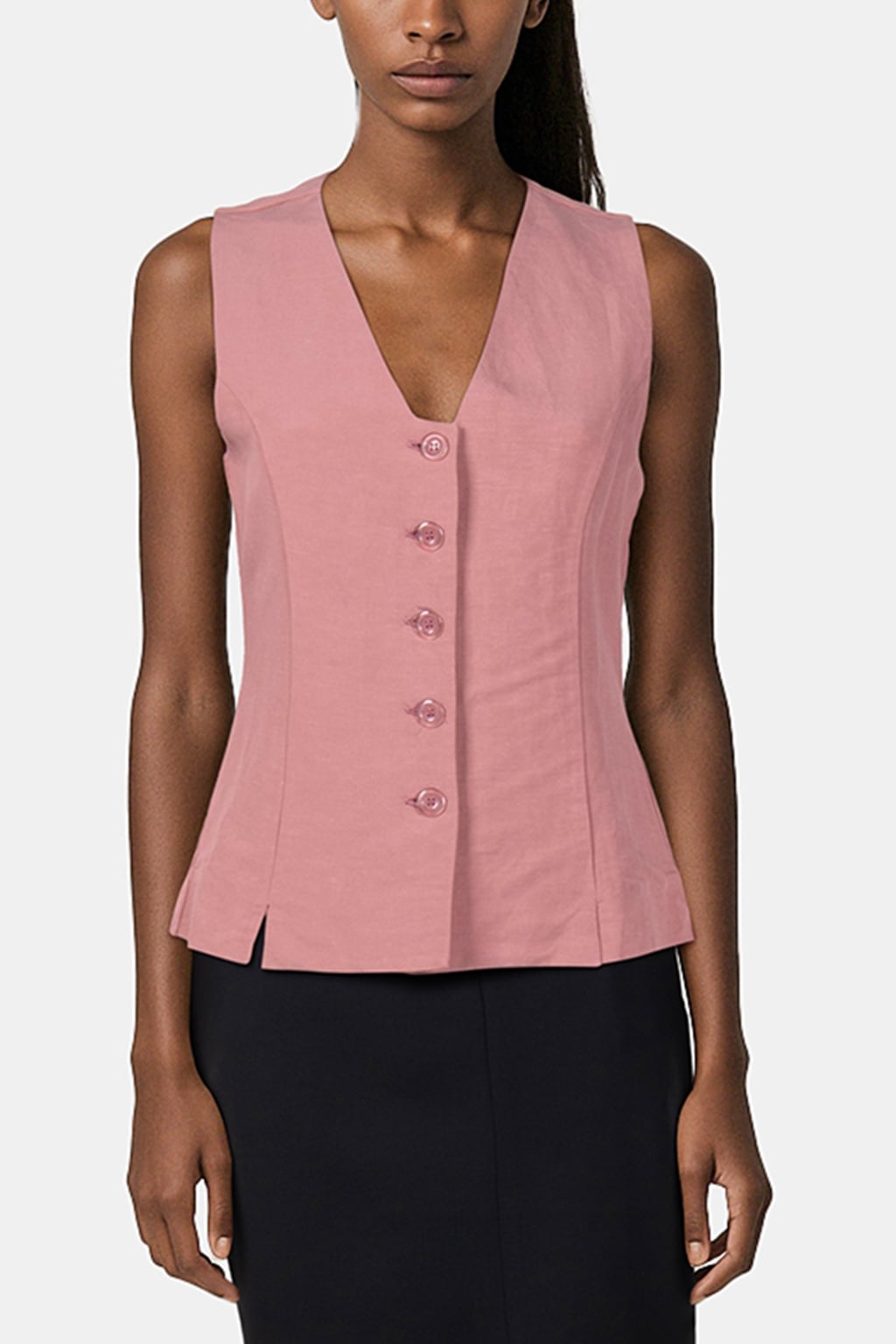 LINEN VEST WOODROSE 1