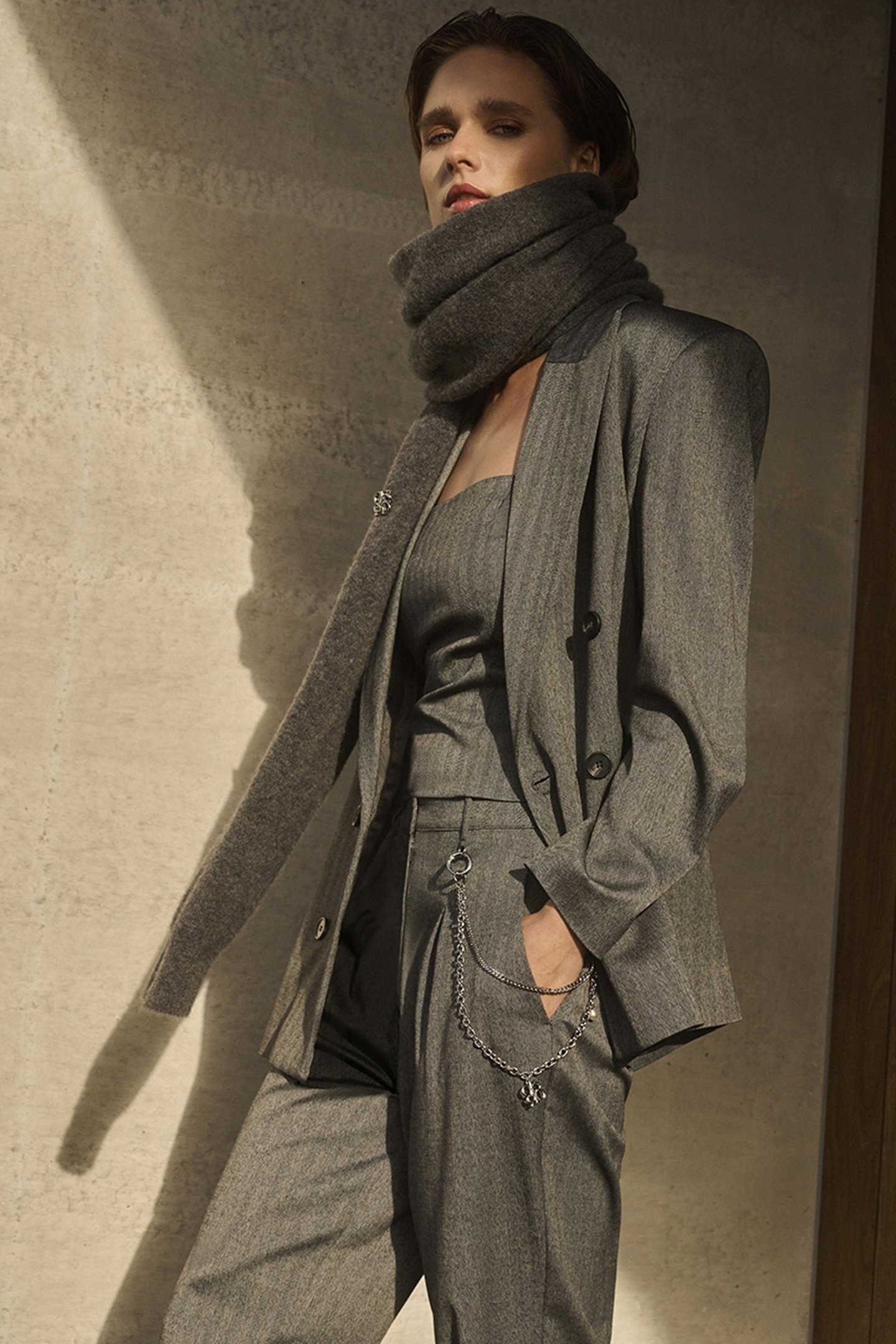 CETO HERRINGBONE BLAZER GRAPHITE 6