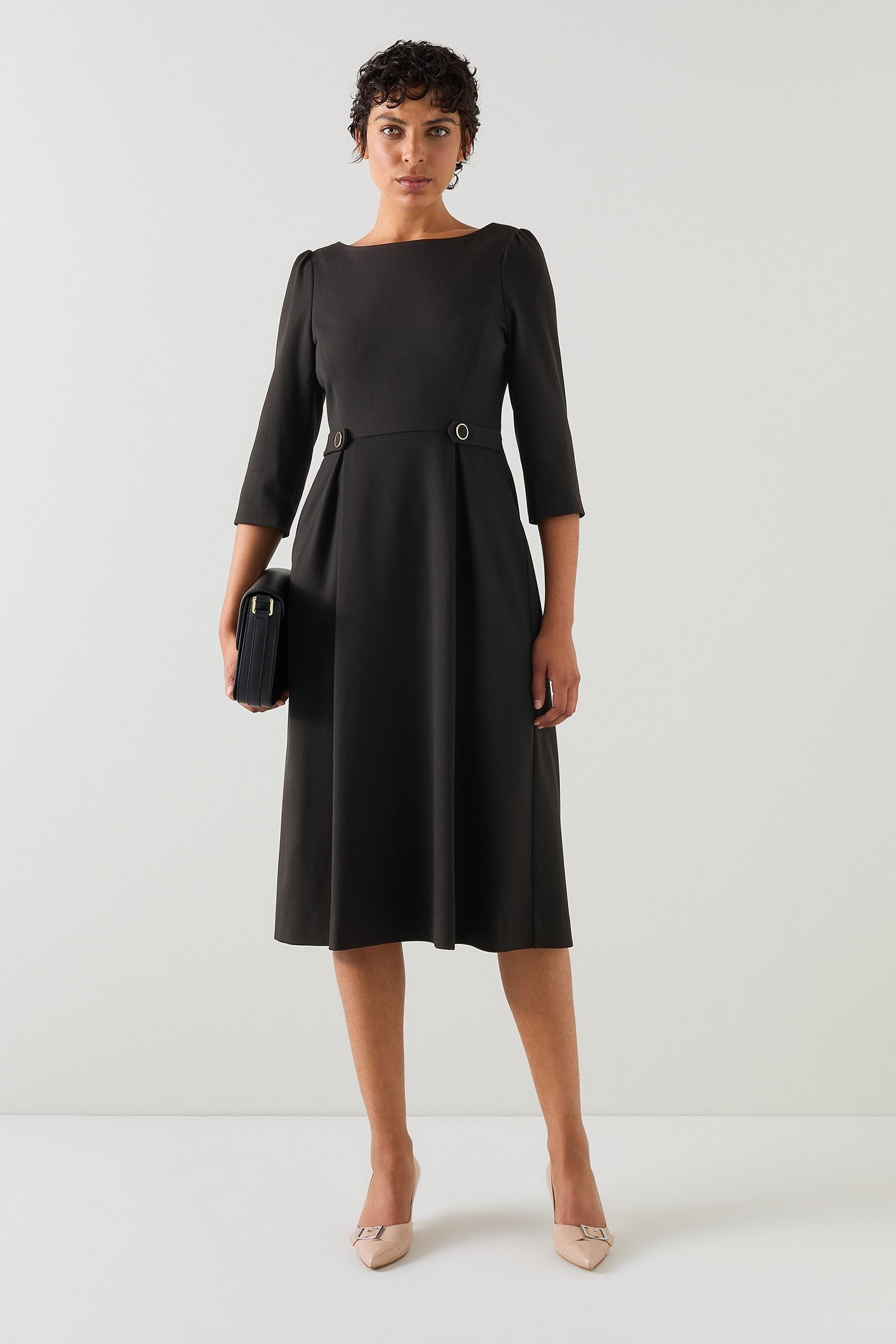 DR HALINA WORK DRESS BLACK 1