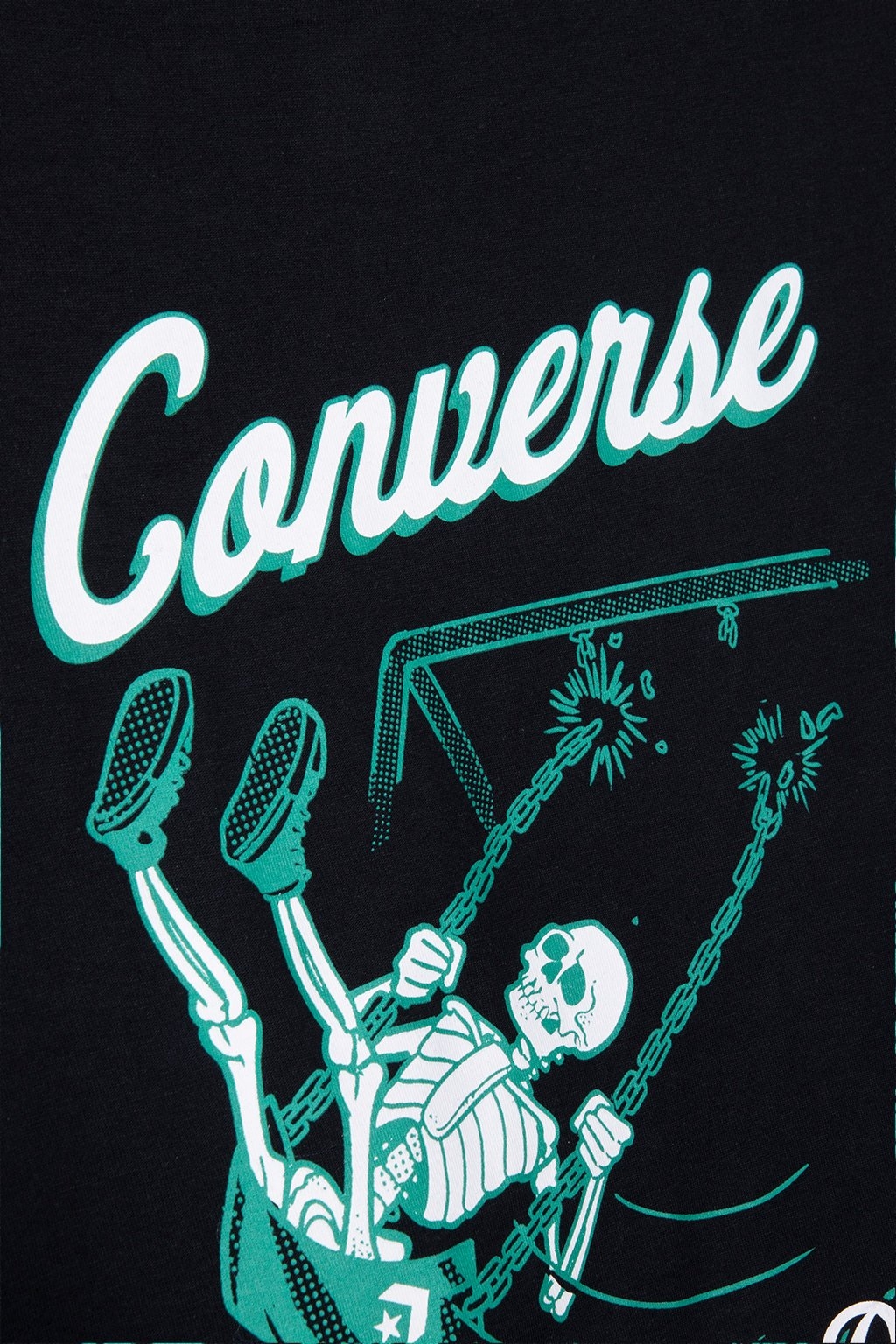 SWINGING SKELETON T-SHIRT CONVERSE BLACK 4