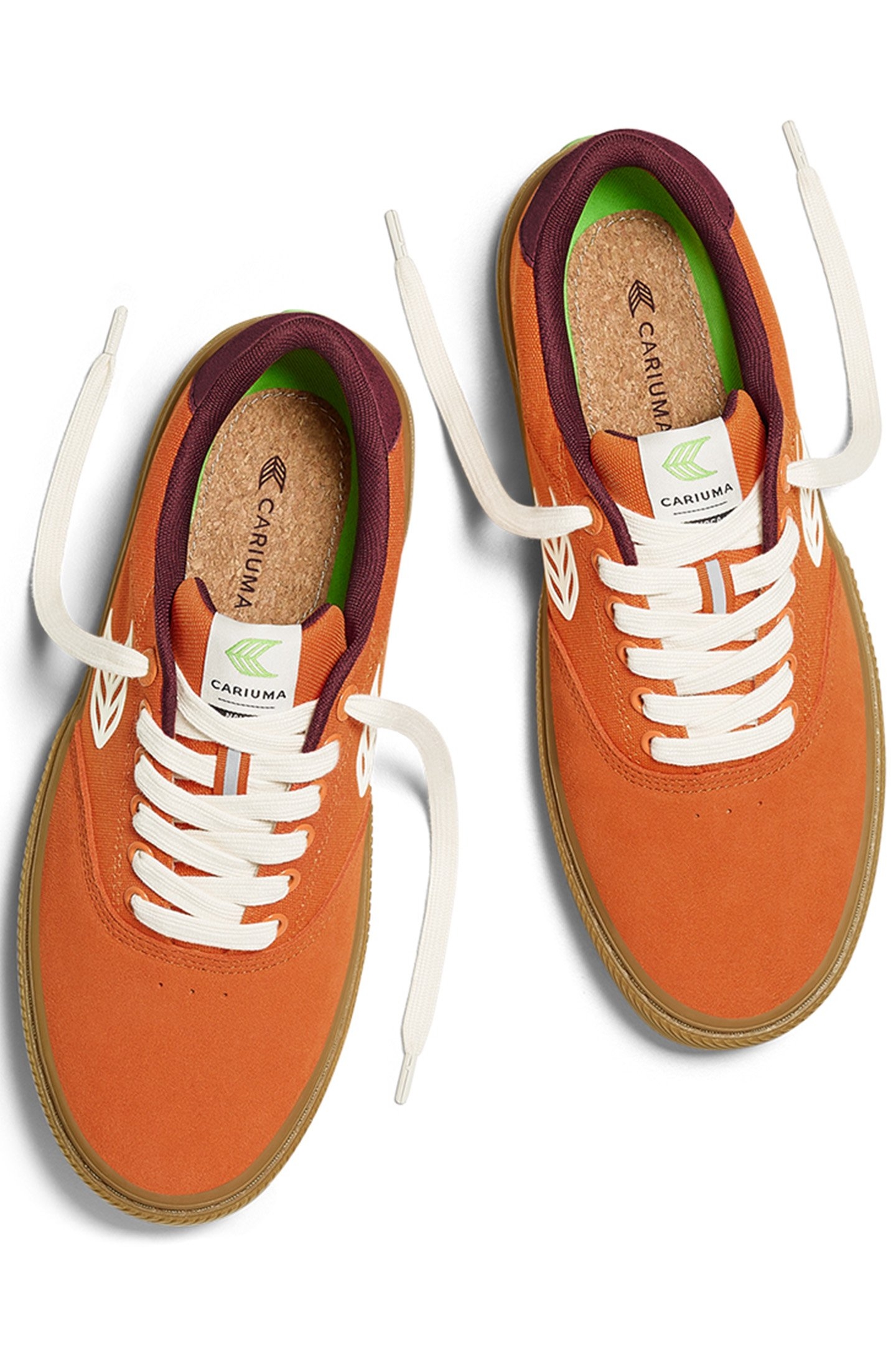 NAIOCA PRO GUM BURNT ORANGE SUEDE AND CANVAS IVORY LOGO RUBY 3