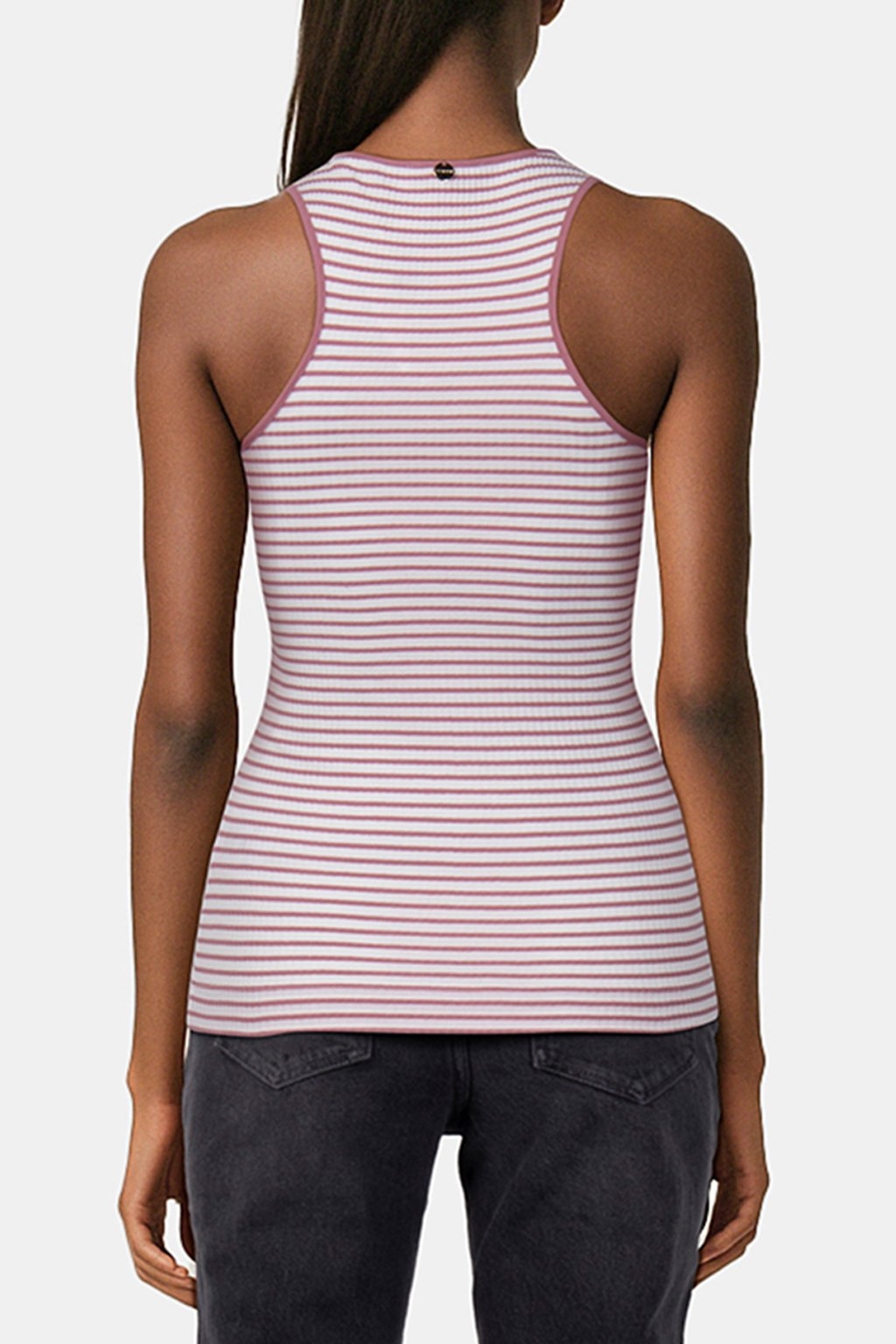 ORGANIC RIB TOP STRIPED WOODROSE 2