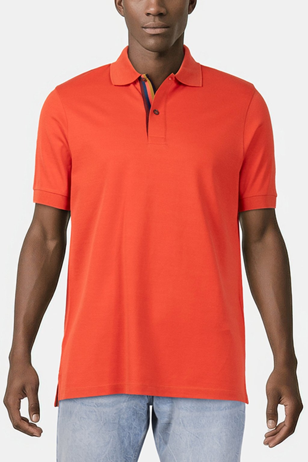 POLO SHIRT STR PLACKET ORANGE 1