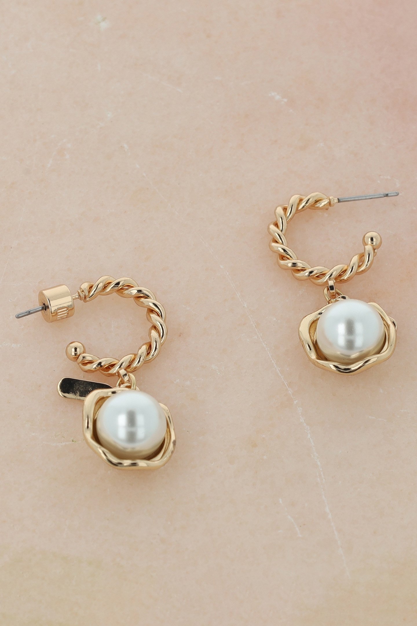PEARL TWIRL HOOPS 3