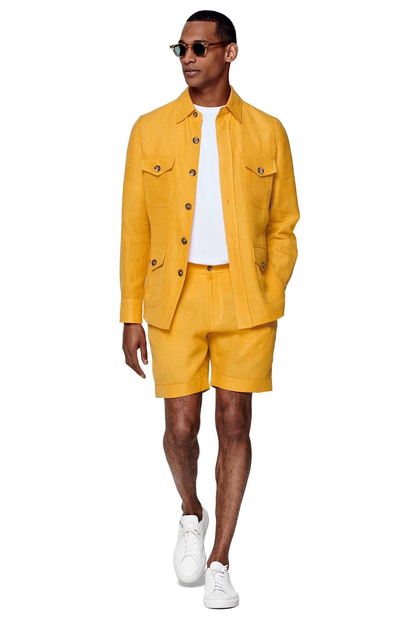 YELLOW RELAXED FIT SHIRT-JACKET YELLOW 3