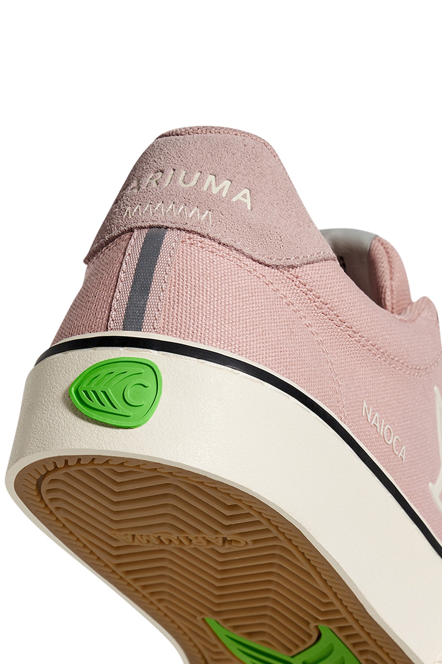 NAIOCA PRO ROSE SUEDE AND CANVAS IVORY LOGO SNEAKER 5