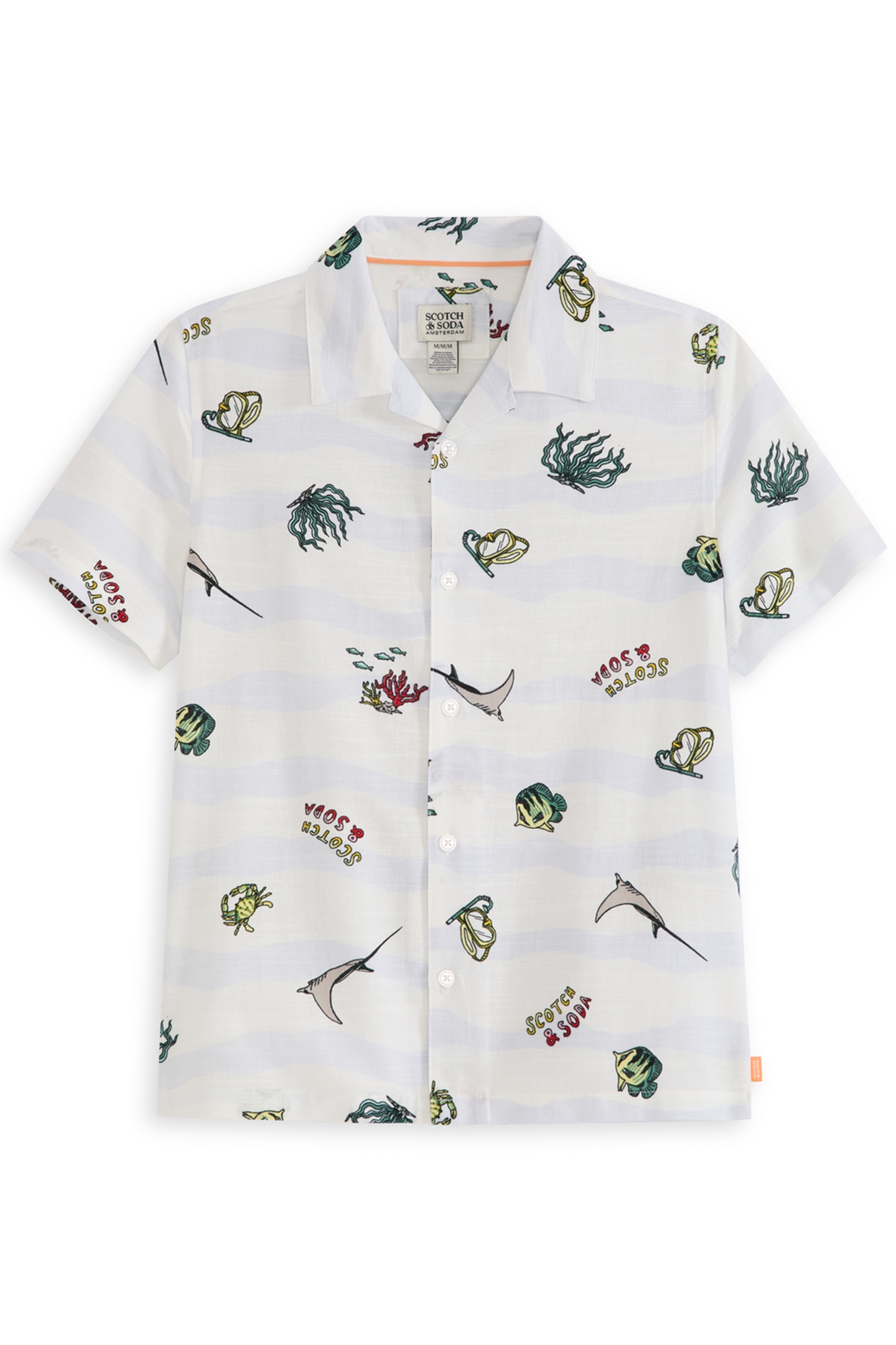 BIG BOYS 2PC PRINTED WOVEN BUTTON UP SHIRT & SHORT SET WHITE 3