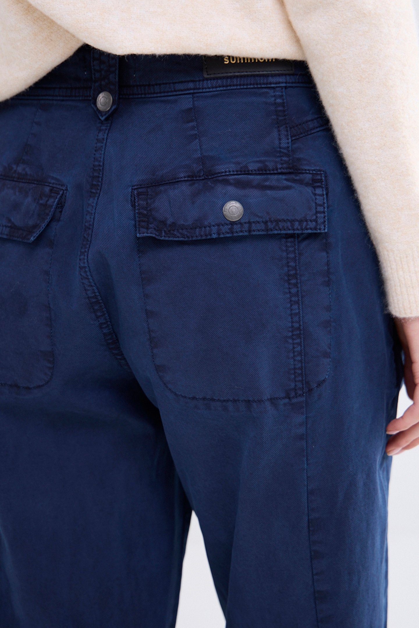 TAPERED FIT PANTS ROUGH TWILL MIDNIGHT BLUE 4