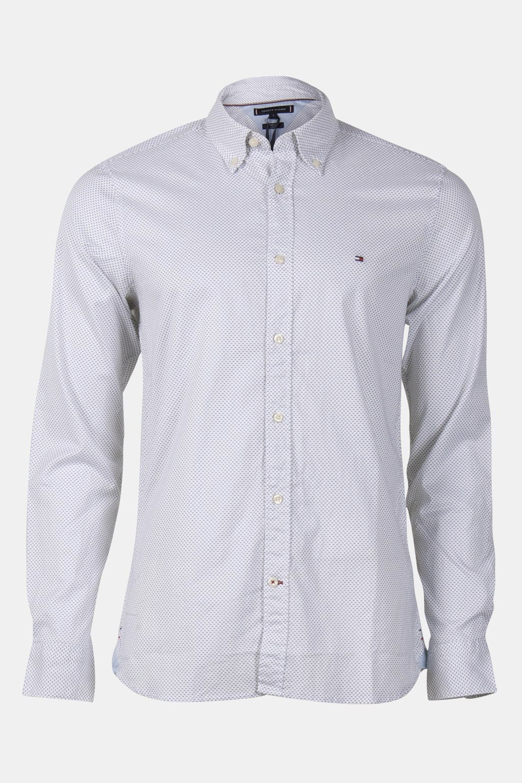 FLEX MINI PRINT SHIRT RELAXED FIT WHITE/DESERT SKY 3
