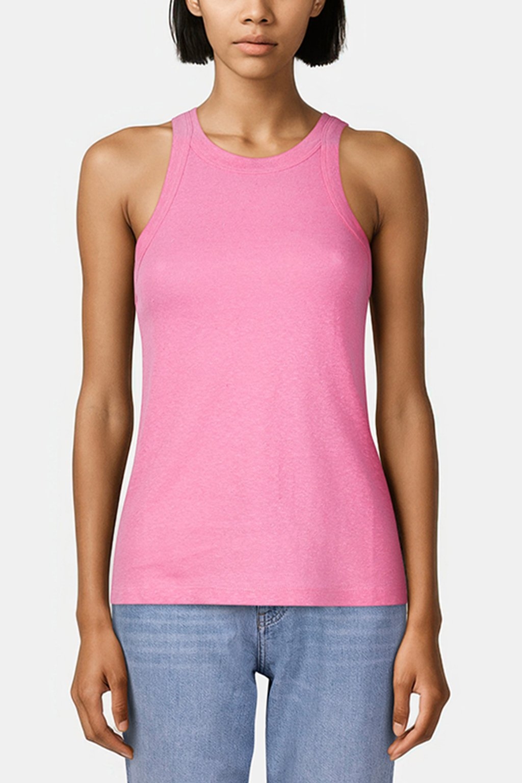 LINEN TOP SORBET PINK 1