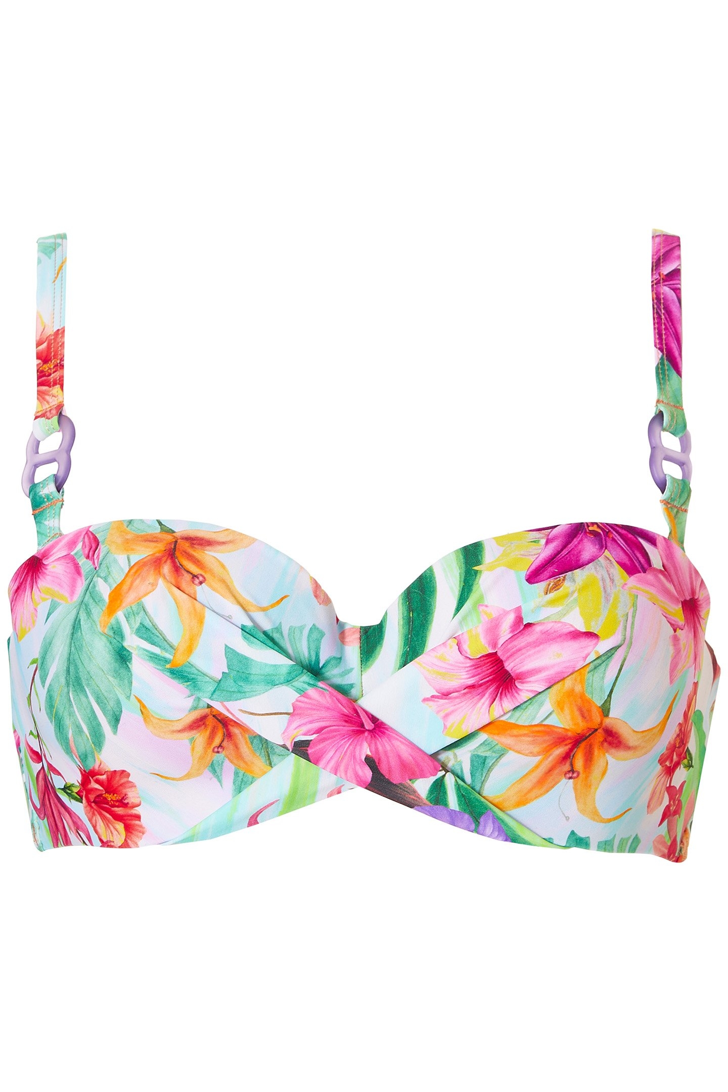 SW BRA TSHIRT BANDEAU BRITT TWIST BARBA GRAPHIC FLOWER 3