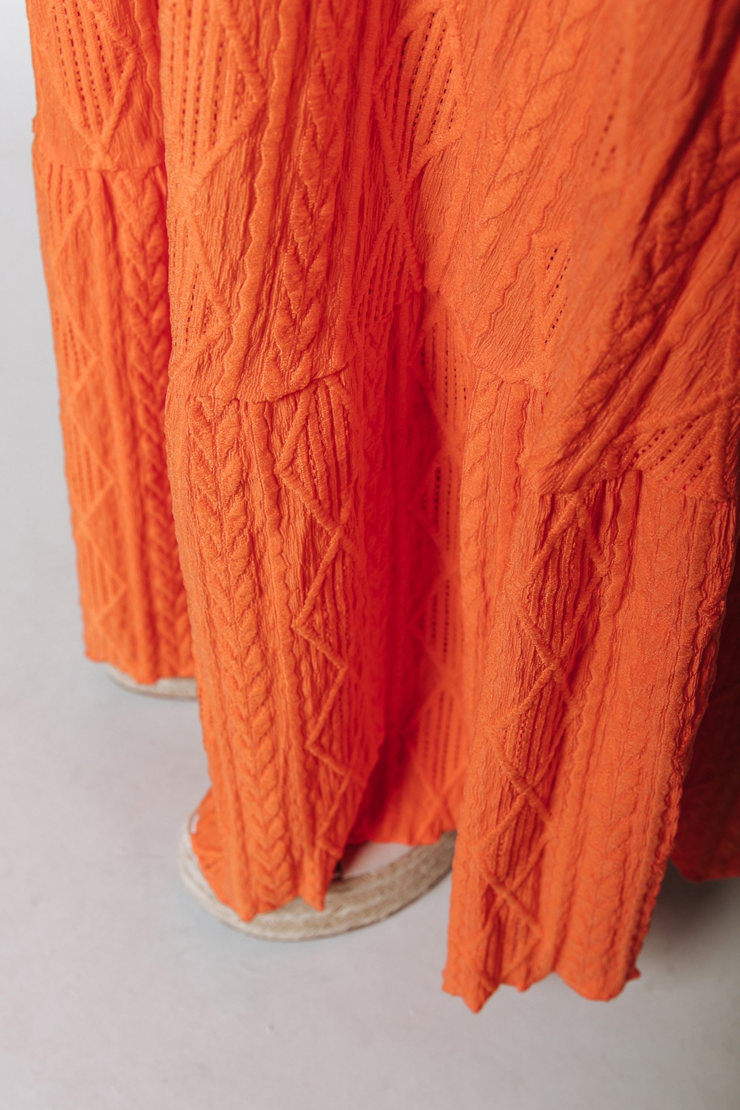 YUI BRODERIE MAXI SKIRT BRIGHT ORANGE 4