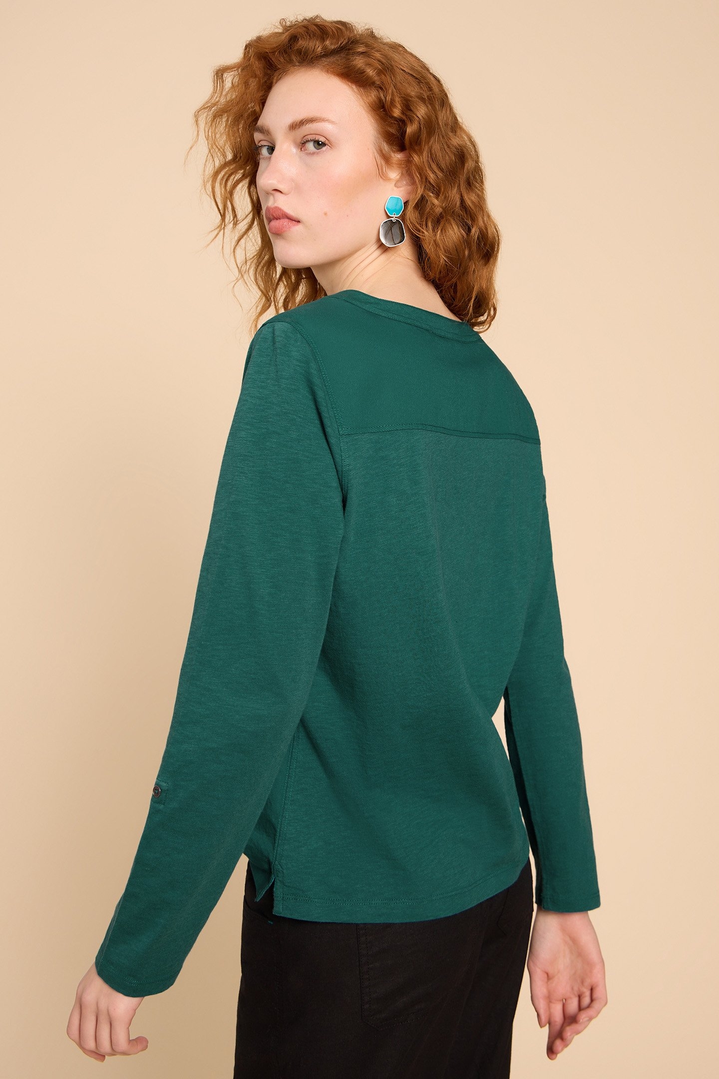 MACLEY MIX SHIRT DARK TEAL 2