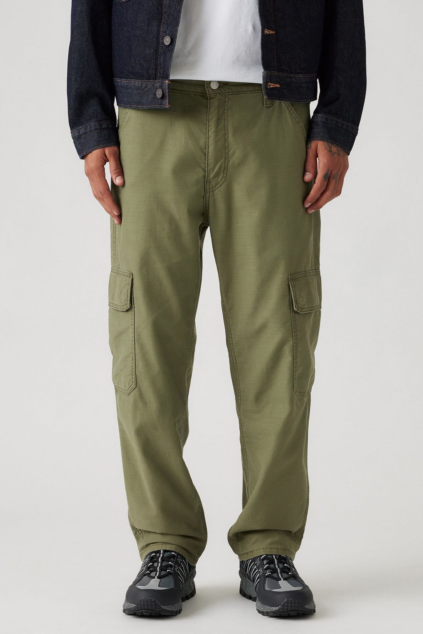 568 LOOSE STRT CARGO IVY GREEN NS SLUB 1