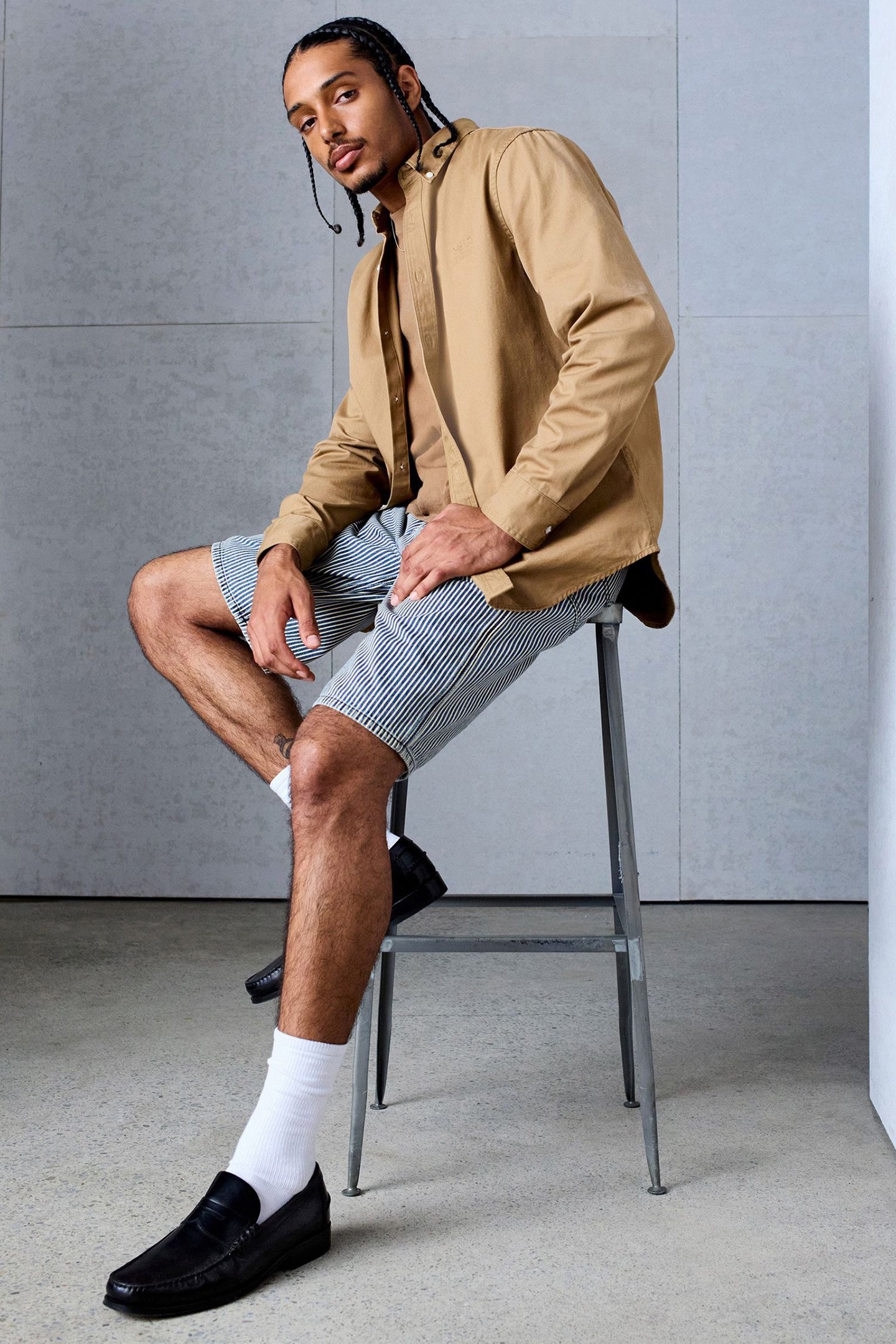 568 LOOSE CRPNTR SHORTS AGED RR STRIPE SHORT 8