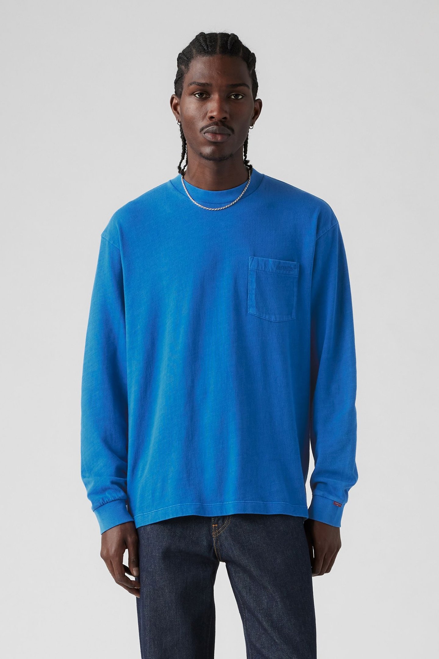 LS AUTHENTIC PKT TEE GARMENT DYE LAPIS BLUE 1