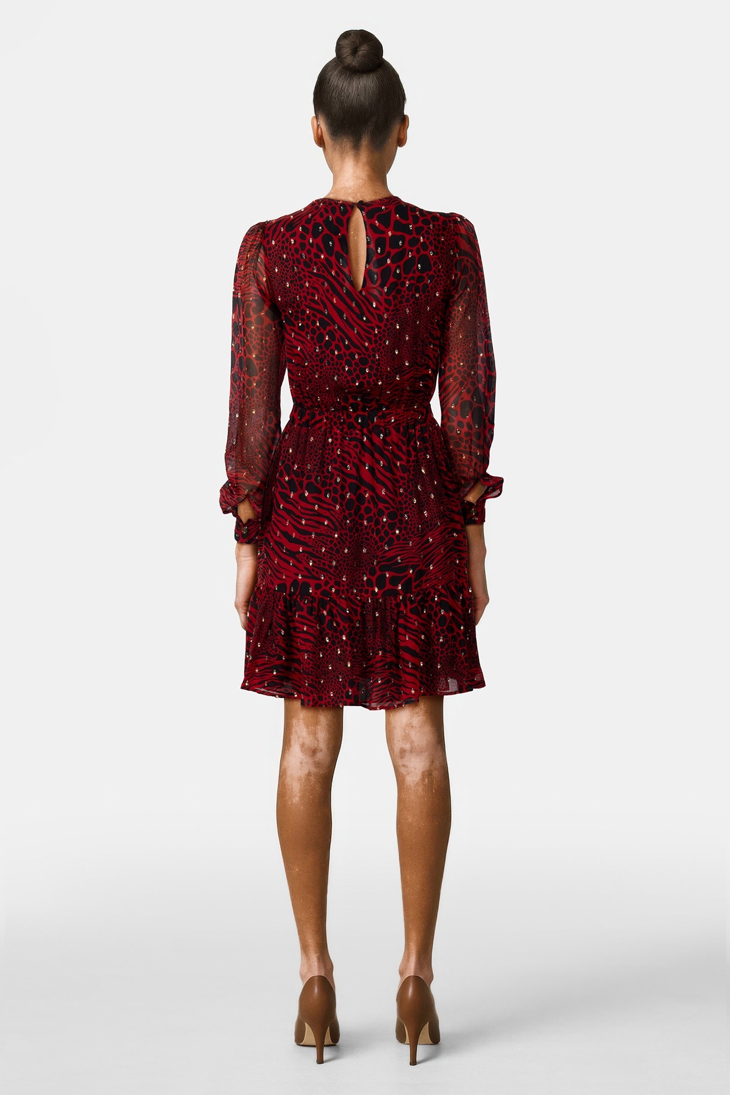 PTCHWK ANIMAL MINI DRESS CRIMSON 2