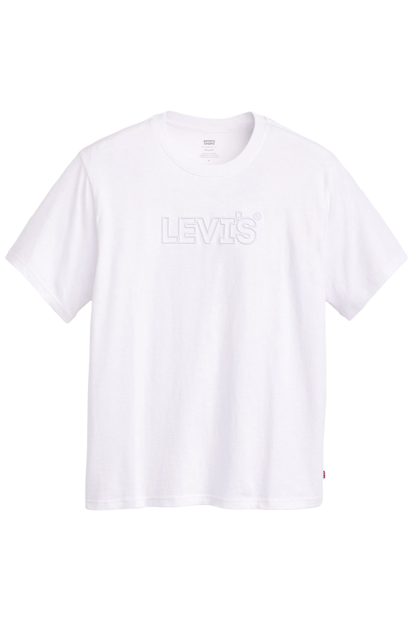 SS RELAXED FIT TEE CORDED HEADLINE WHITE 3