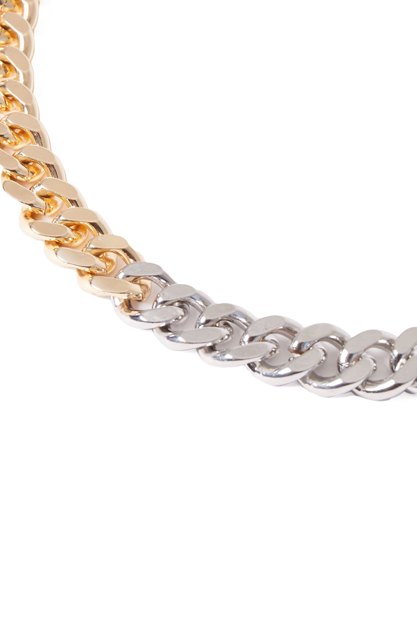CHUNKY MIXED METAL NECKLACE GOLD/SILVER 3