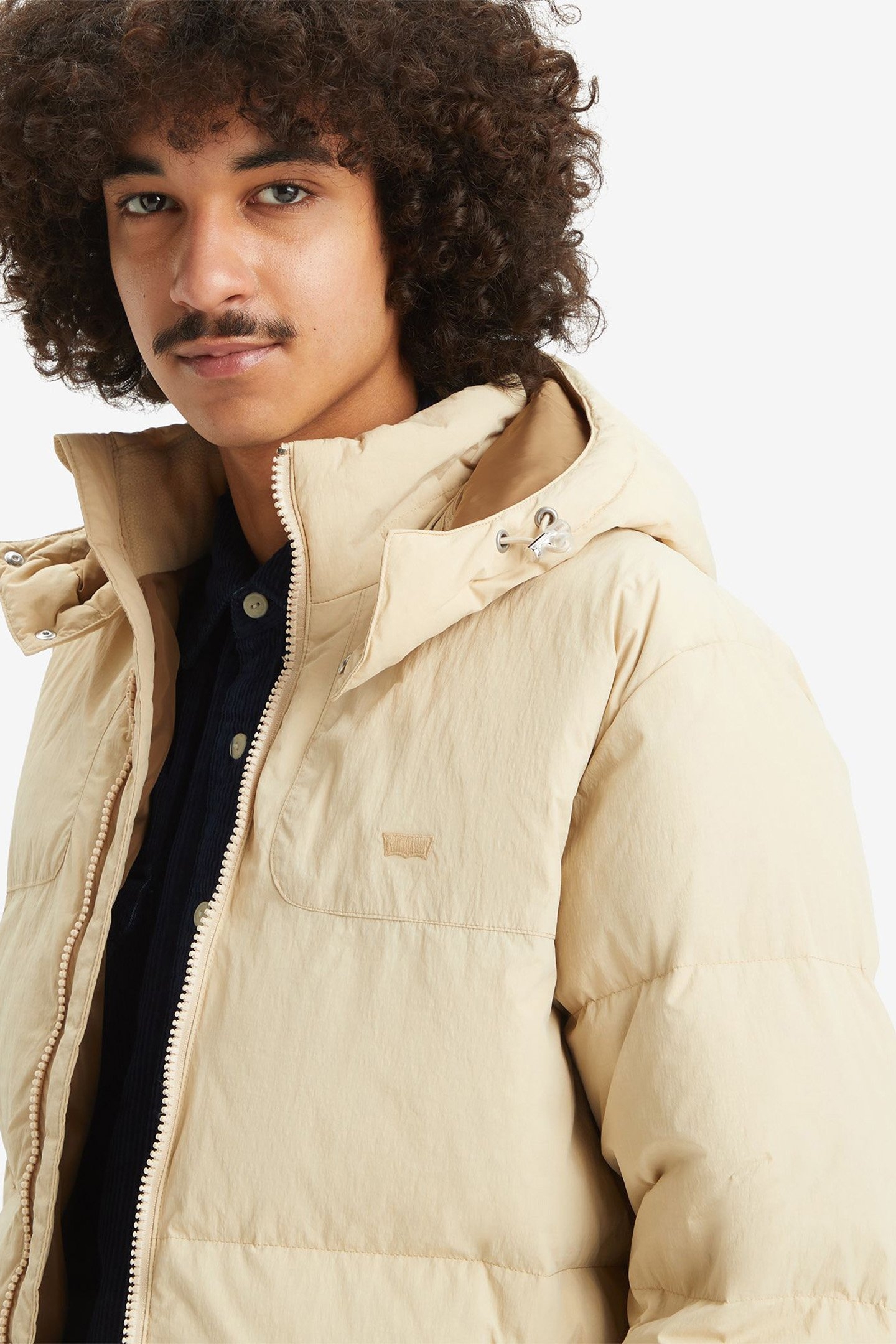 RICKRIDGE SHORT PUFFER COAT IN BEIGE 6
