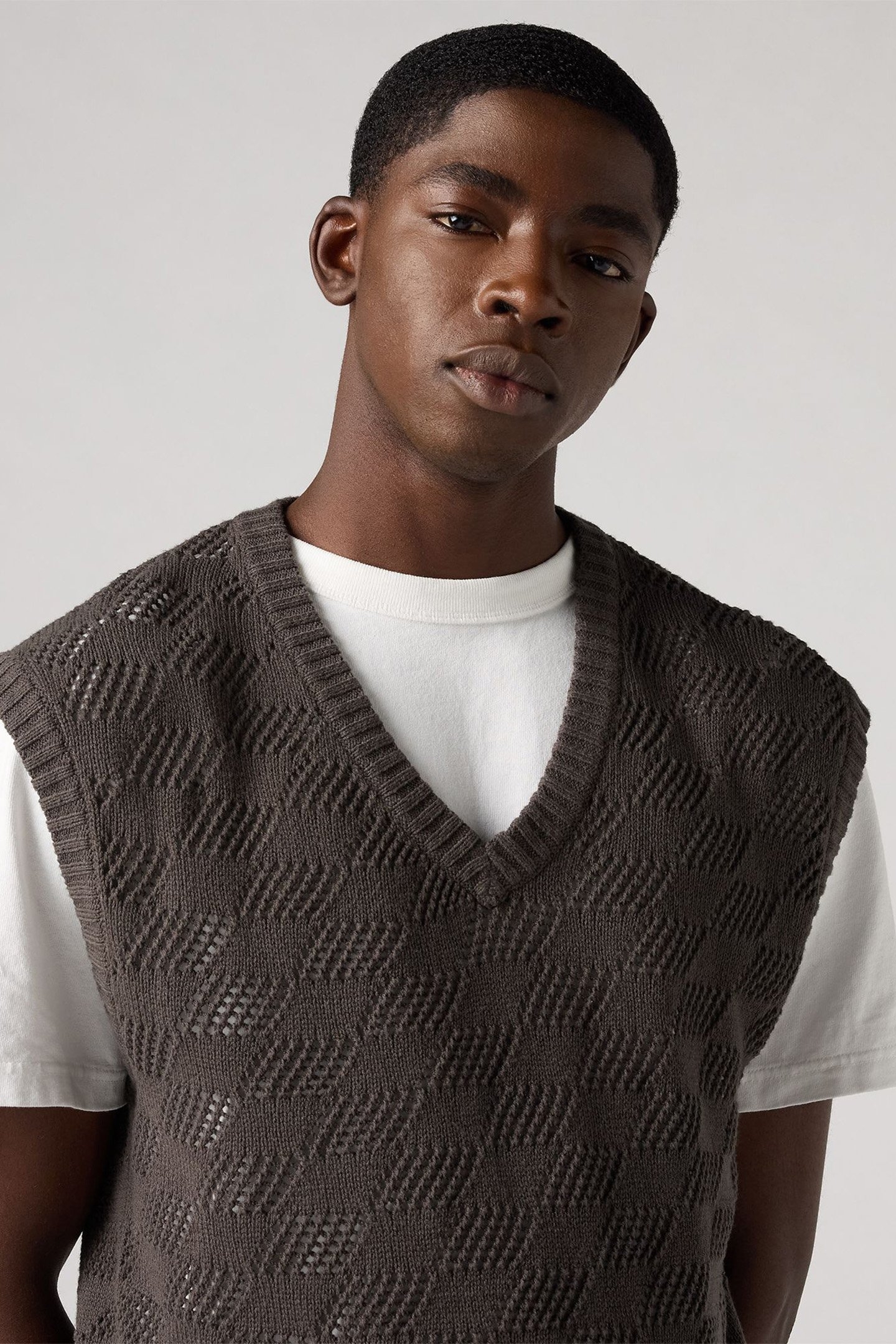 SKYLINE SWEATER VEST CHECKERS DARK PHANTOM 5