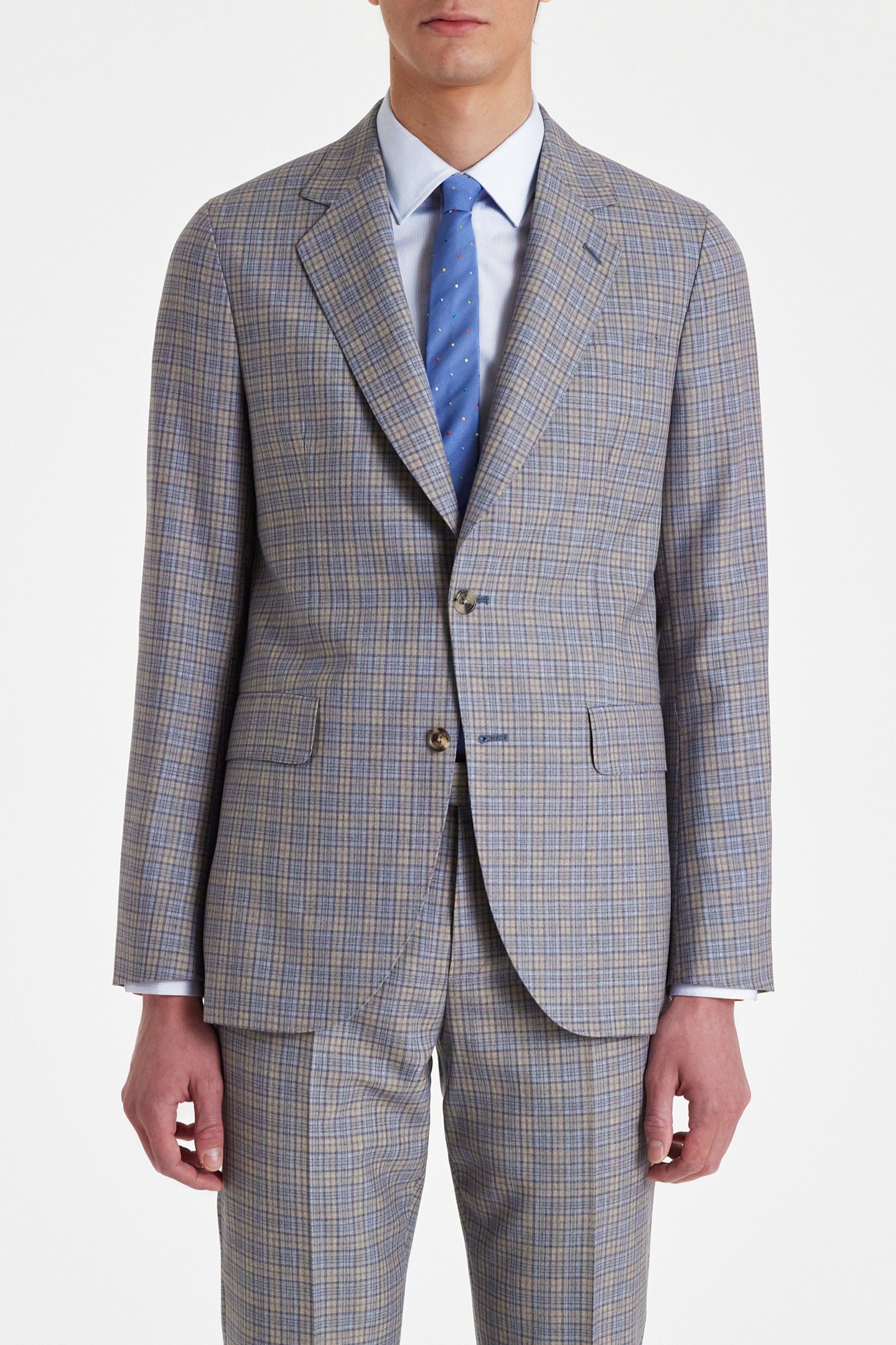 MENS 2 BUTTON JACKET LIGHT BEIGE 1