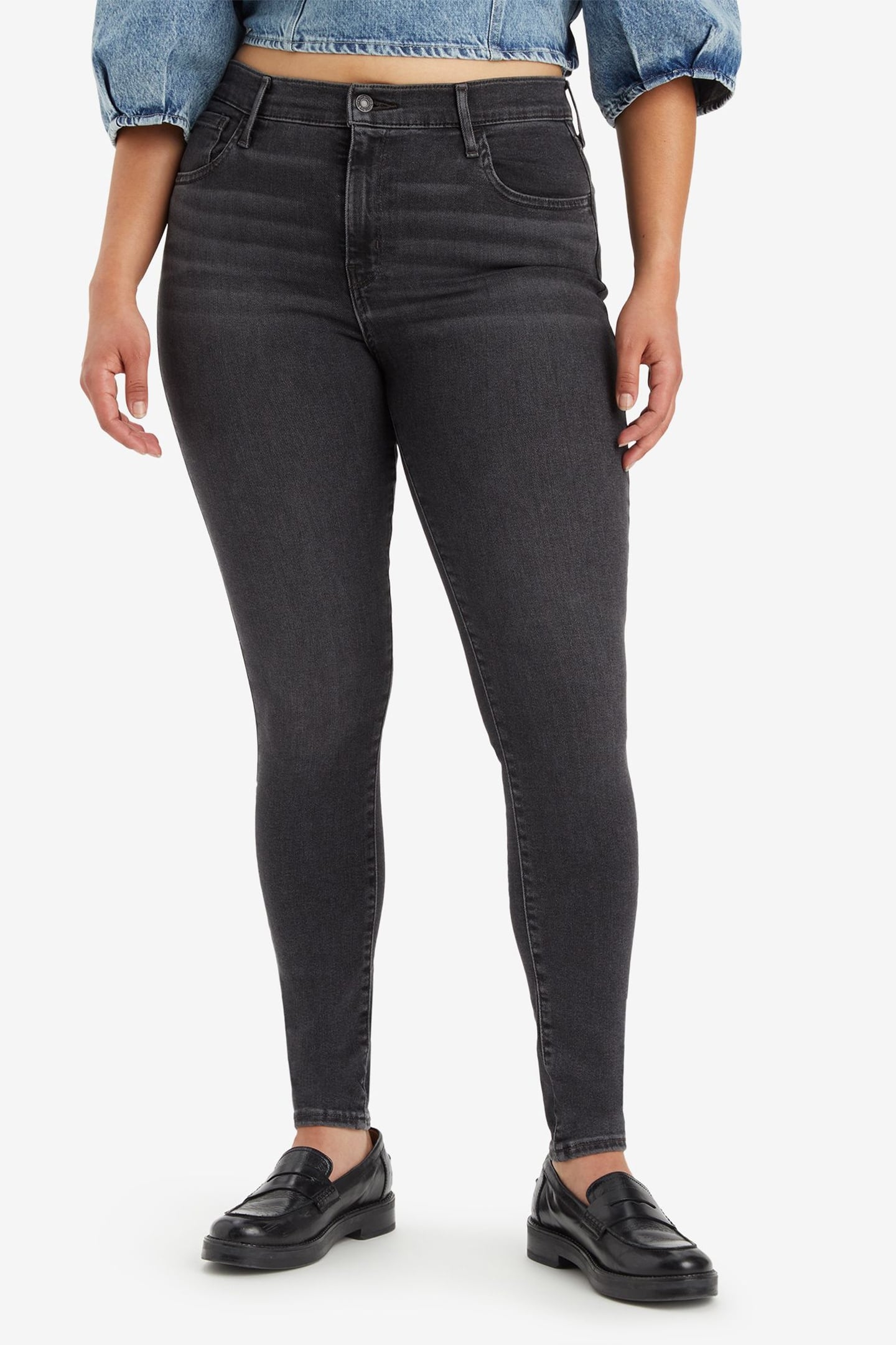 720 HIRISE SUPER SKINNY BLACK MUSTANG 1