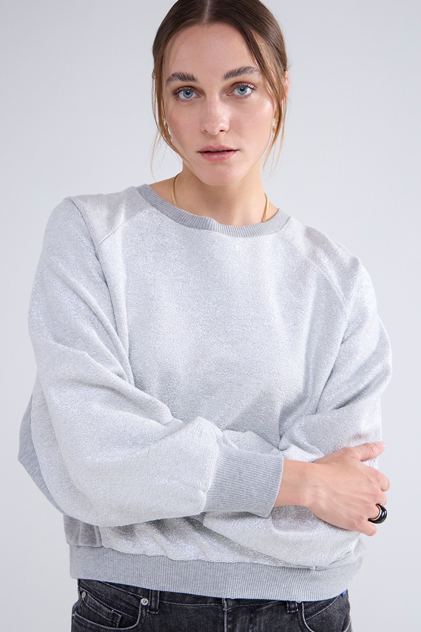 LOOSE FIT COATED SWEAT GREYS 1