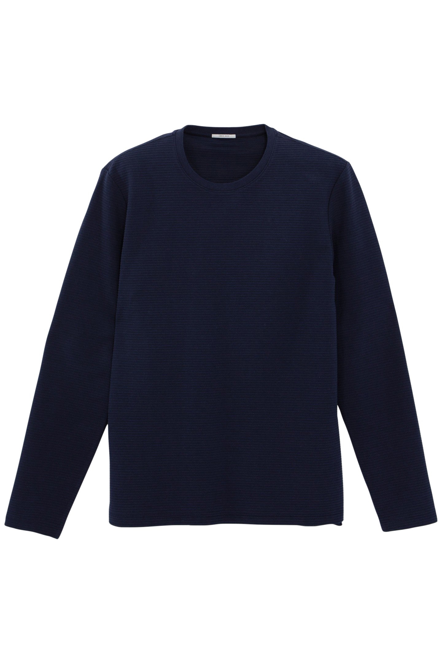 INDIGO LONG-SLEEVE T-SHIRT WITH TEXTURED STRIPES 4