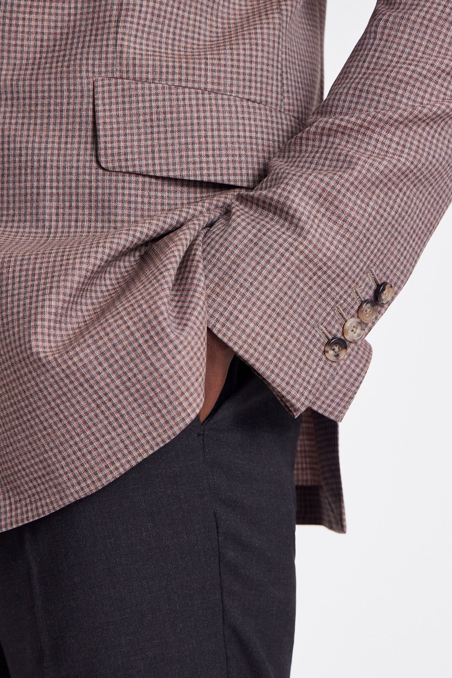 MENS 2 BUTTON JACKET BRICK RED 6