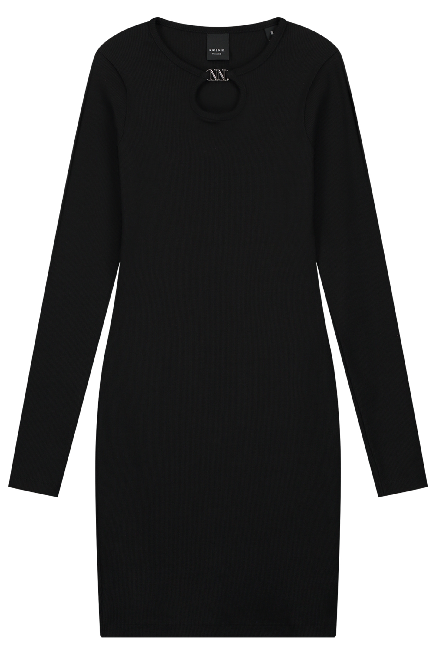 PRESLEY RIB DRESS BLACK 2