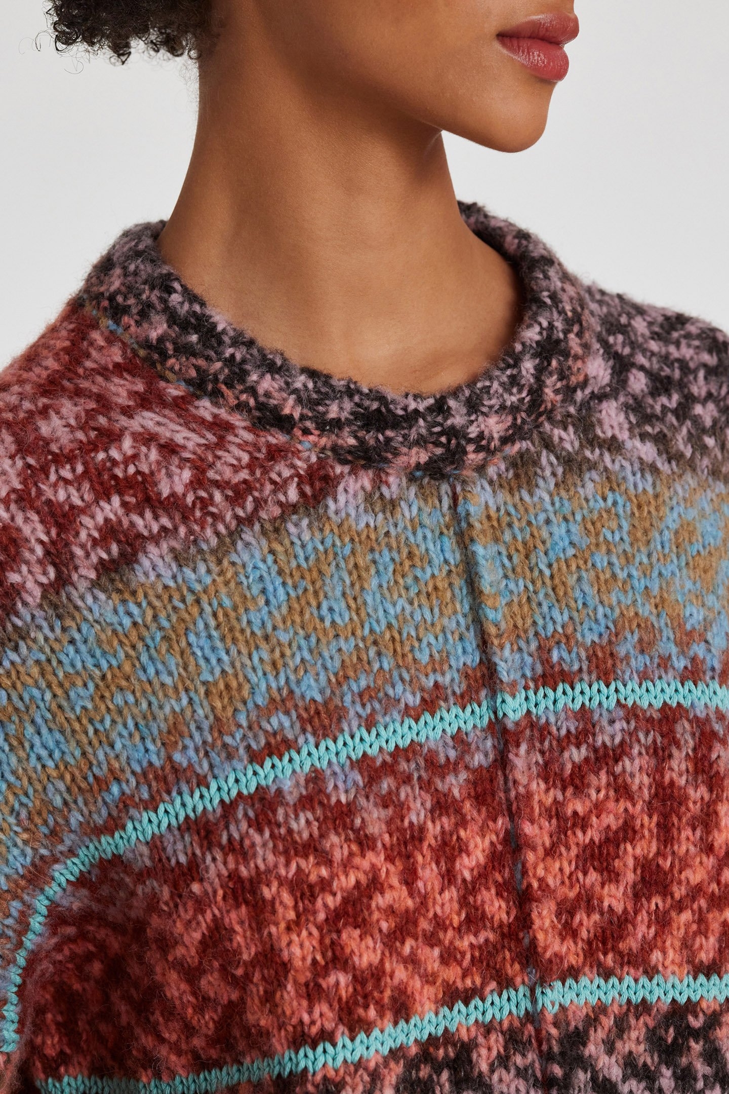 KNITTED SWEATER CREW NECK POWDER PINK 5