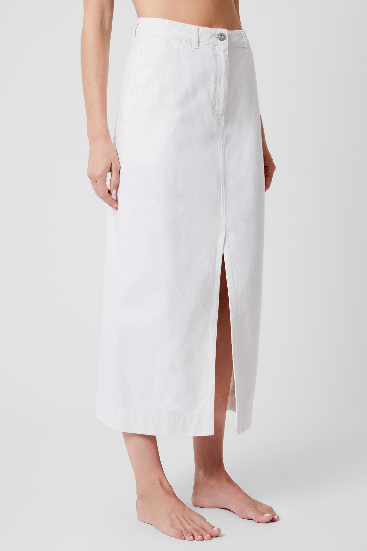 DENVER MIDAXI SKIRT ECRU 3